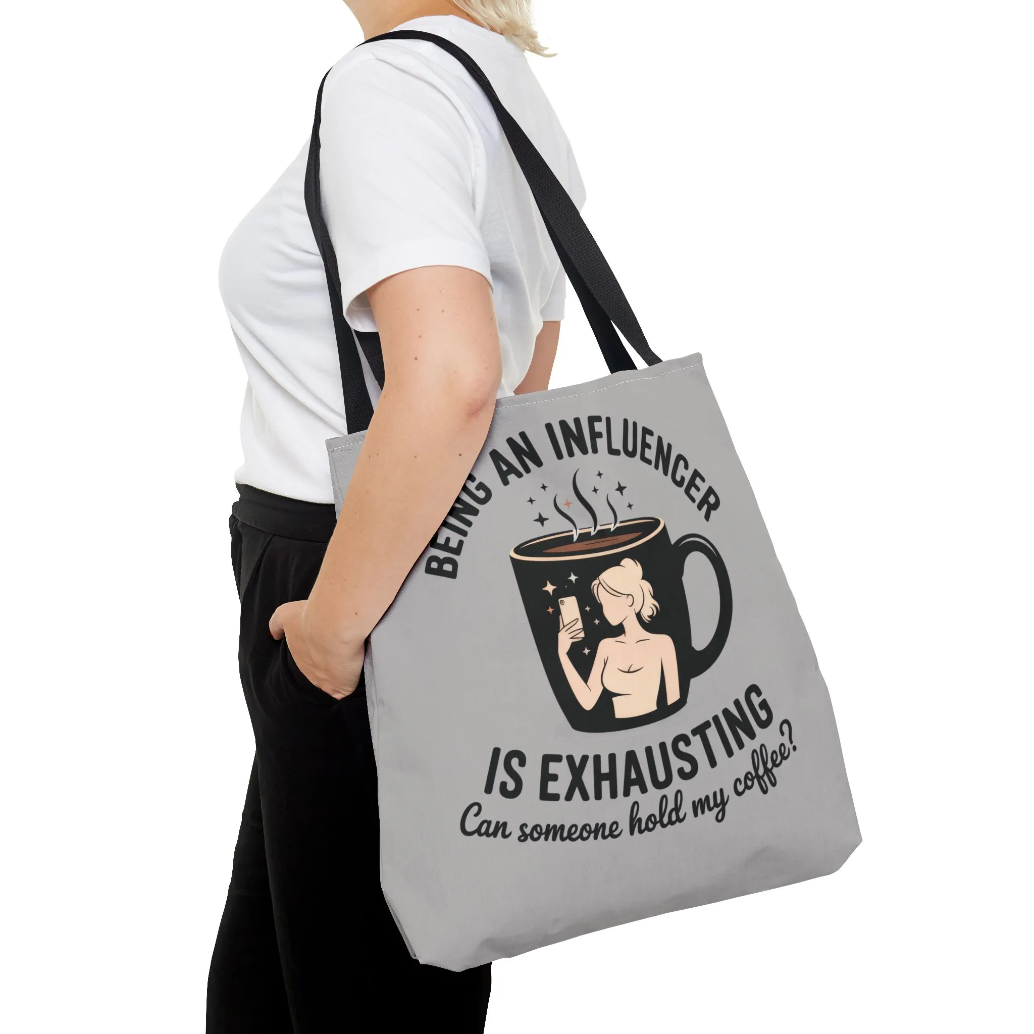 Influencer Tote Bag - Perfect for Coffee Lovers, Unique Gift for Birthdays, Weekend Outings, Stylish & Functional Accessory, Perfect [...] - Image 4