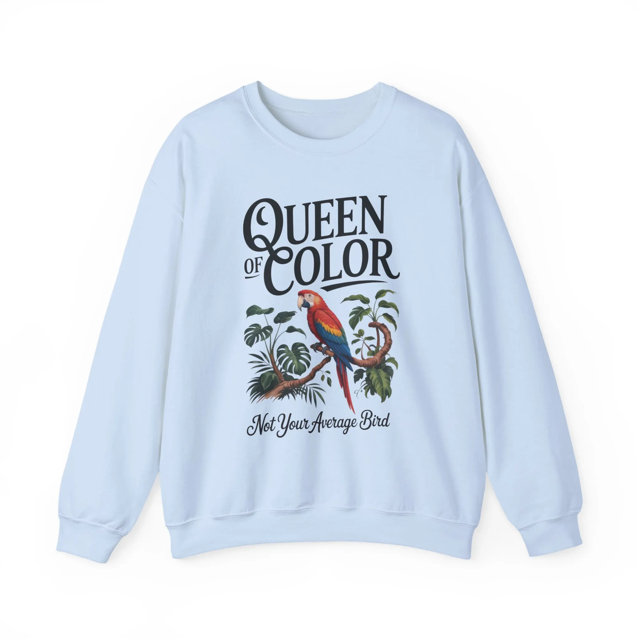 Vibrant Crewneck Womens Sweatshirt, Colorful Apparel, Bird Design, Cozy Layering, Gift for Nature Lovers, Fun Fashion - Image 10