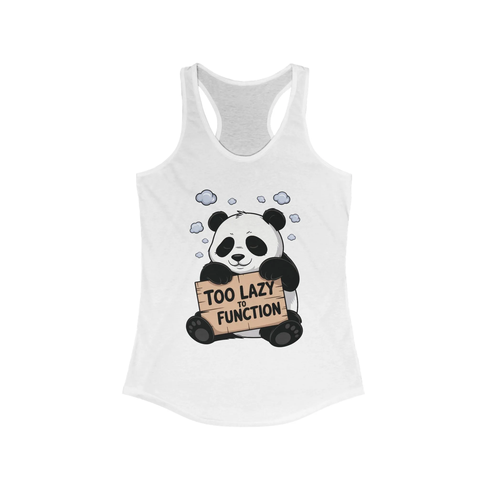 Funny Panda Tank Top, Women's Workout Shirt, Cute Summer Tee, Lazy Bear Fitness Top, Humorous Gift For Her - Image 3