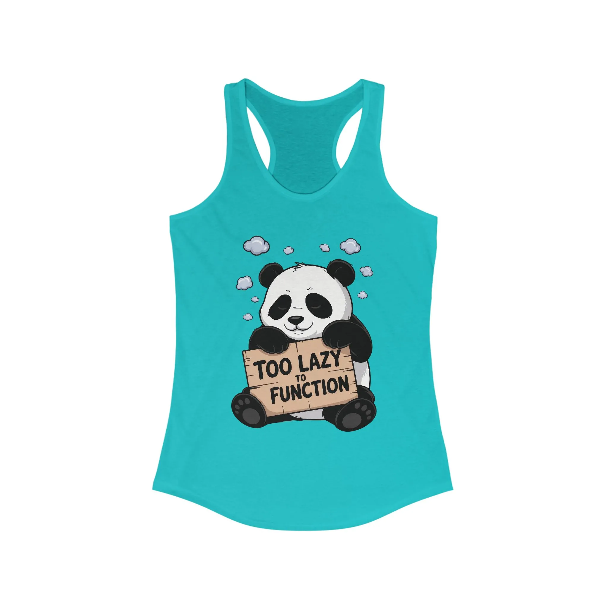 Funny Panda Tank Top, Women's Workout Shirt, Cute Summer Tee, Lazy Bear Fitness Top, Humorous Gift For Her - Image 9