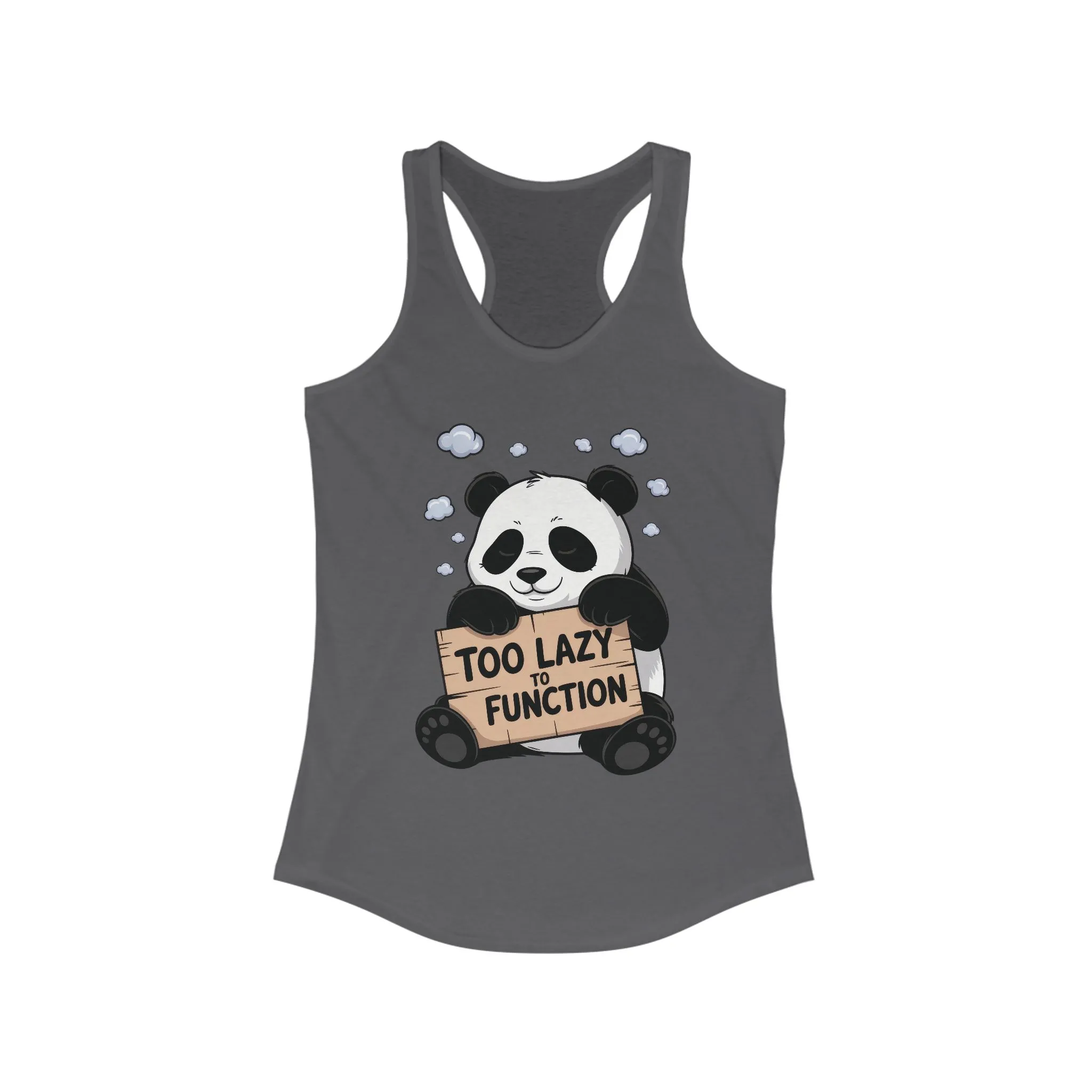 Funny Panda Tank Top, Women's Workout Shirt, Cute Summer Tee, Lazy Bear Fitness Top, Humorous Gift For Her - Image 13