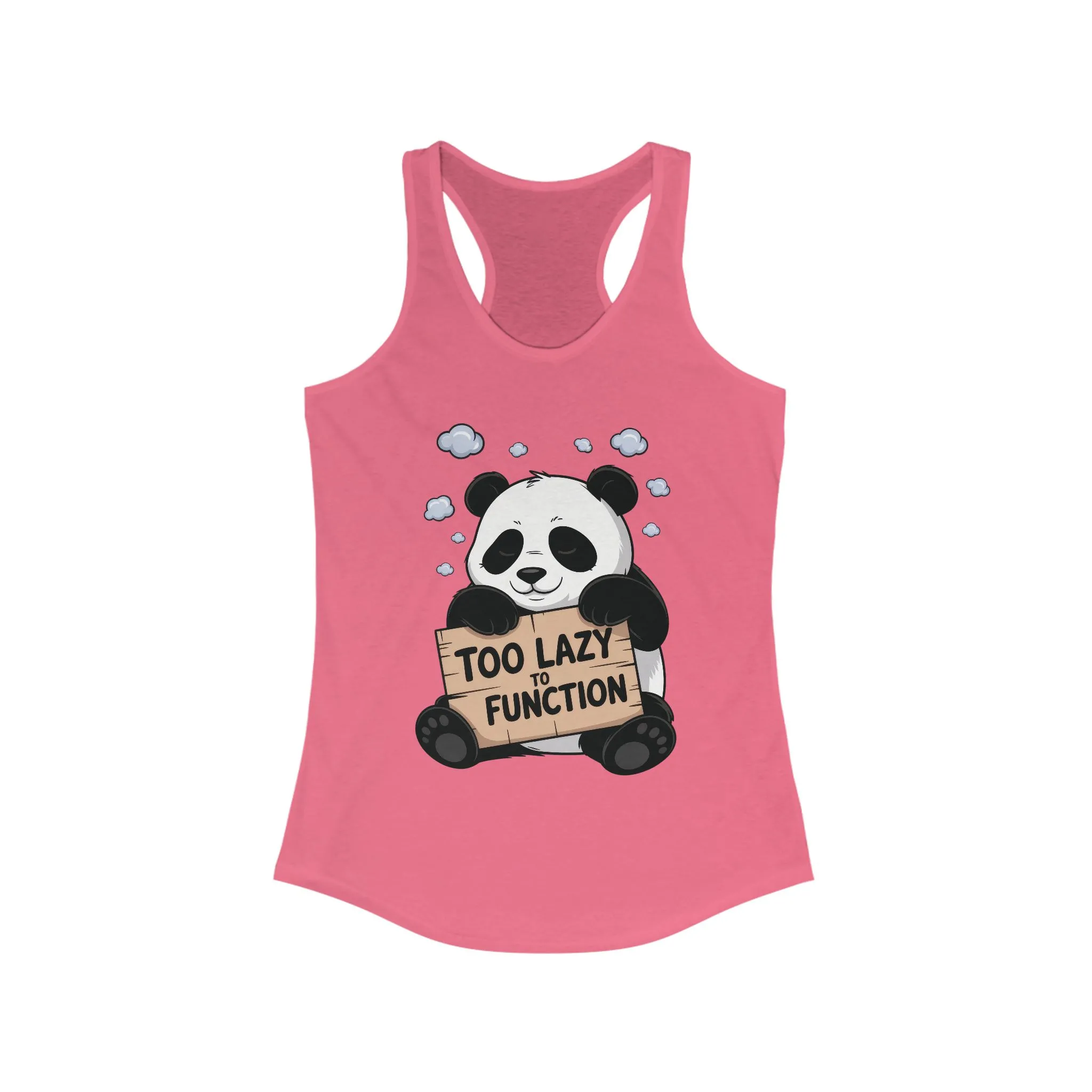 Funny Panda Tank Top, Women's Workout Shirt, Cute Summer Tee, Lazy Bear Fitness Top, Humorous Gift For Her - Image 15