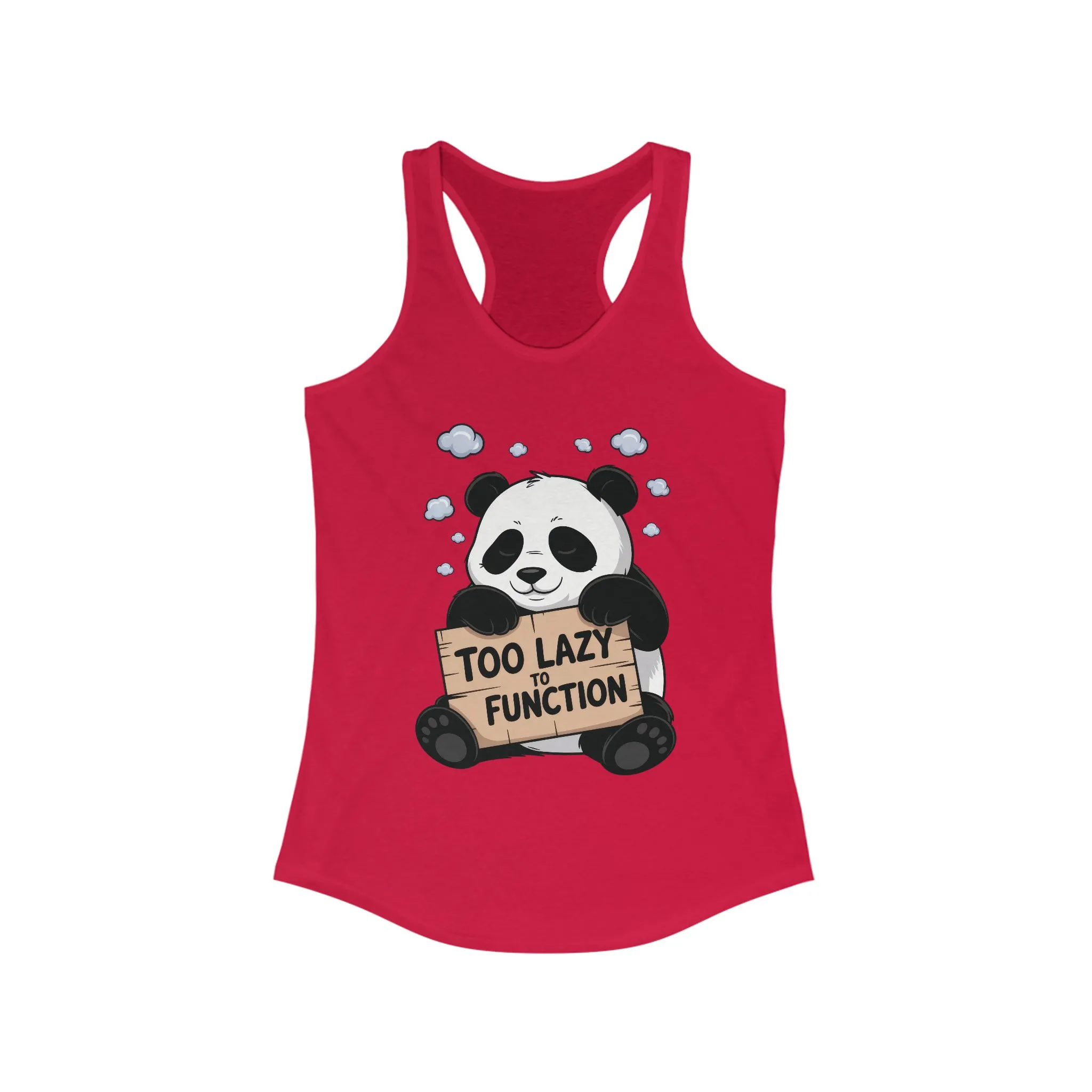 Funny Panda Tank Top, Women's Workout Shirt, Cute Summer Tee, Lazy Bear Fitness Top, Humorous Gift For Her - Image 17