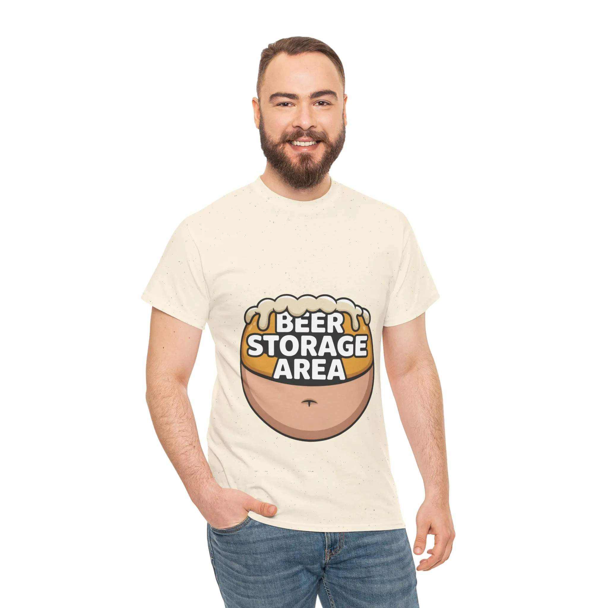 Funny Beer Belly T-Shirt, Beer Storage Area Graphic Tee for Men, Dad Bod Humor Shirt, Beer Lovers Gift, Drinking Gift, Party Apparel - Image 8