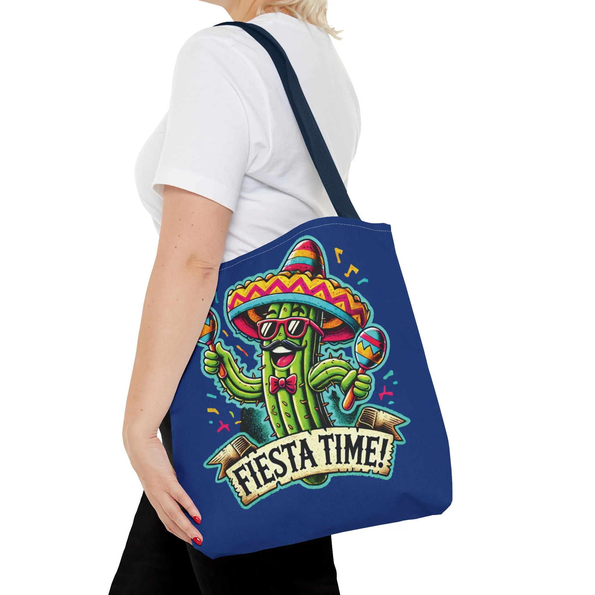 Fiesta Time Cactus Tote Bag, Funny Mexican Party Gift, Sombrero Maracas Print, Cinco de Mayo Bag, Summer Festival Tote, Beach Bag, Shopping - Image 29