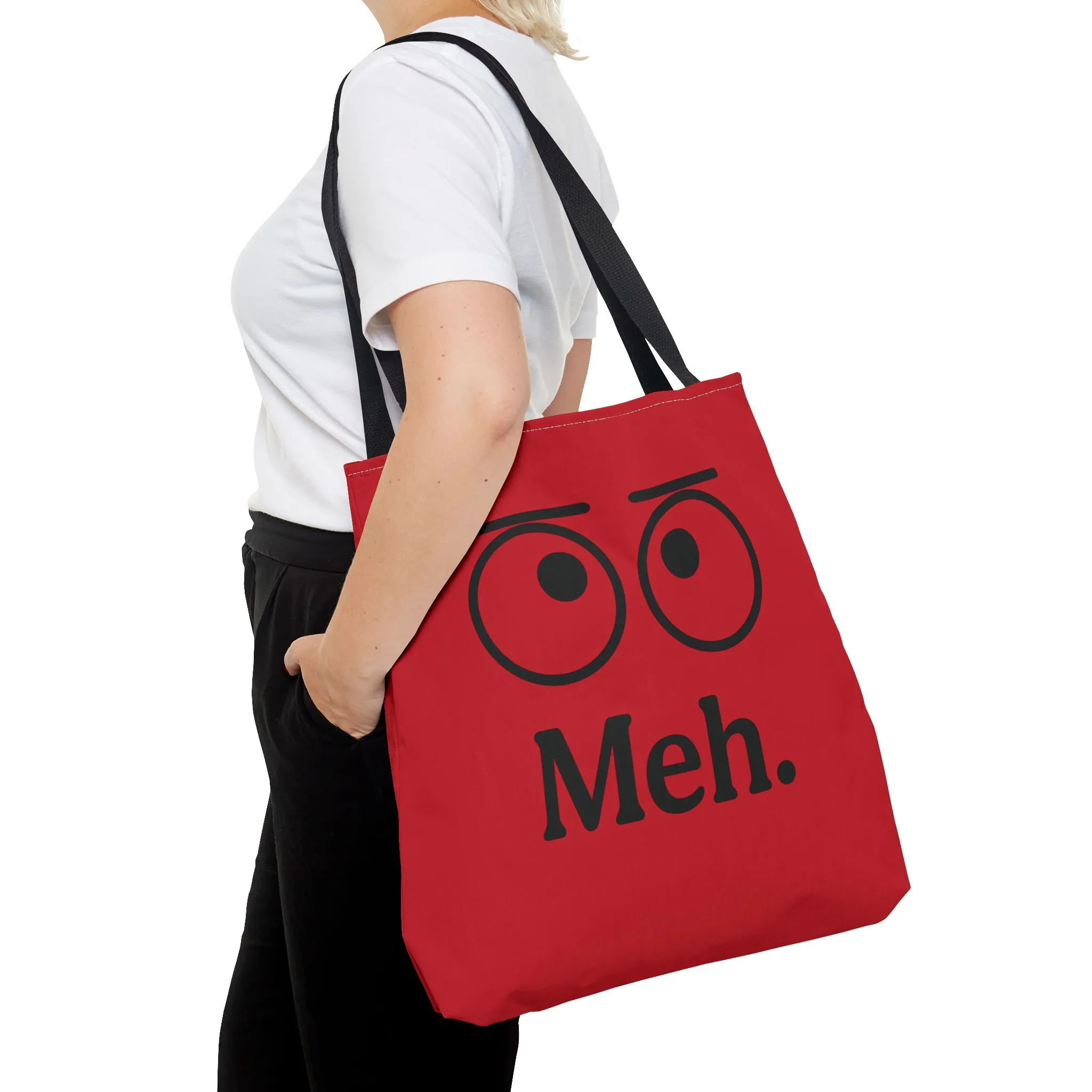 Meh. Tote Bag - Perfect Gift for Sarcastic Friends, Trendy Everyday Use, Unique Statement Accessory, Ideal for School, Work, Shopping - Image 4