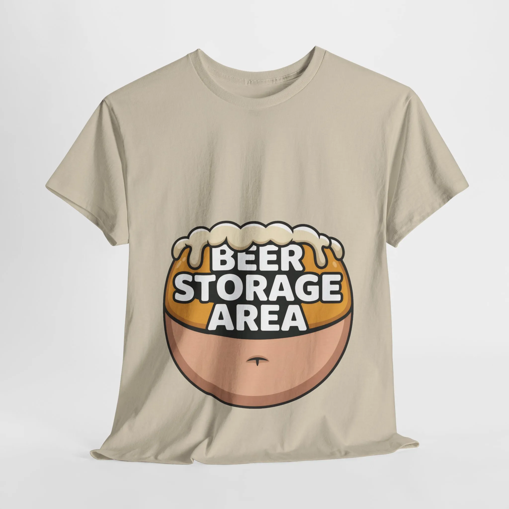 Funny Beer Belly T-Shirt, Beer Storage Area Graphic Tee for Men, Dad Bod Humor Shirt, Beer Lovers Gift, Drinking Gift, Party Apparel - Image 2
