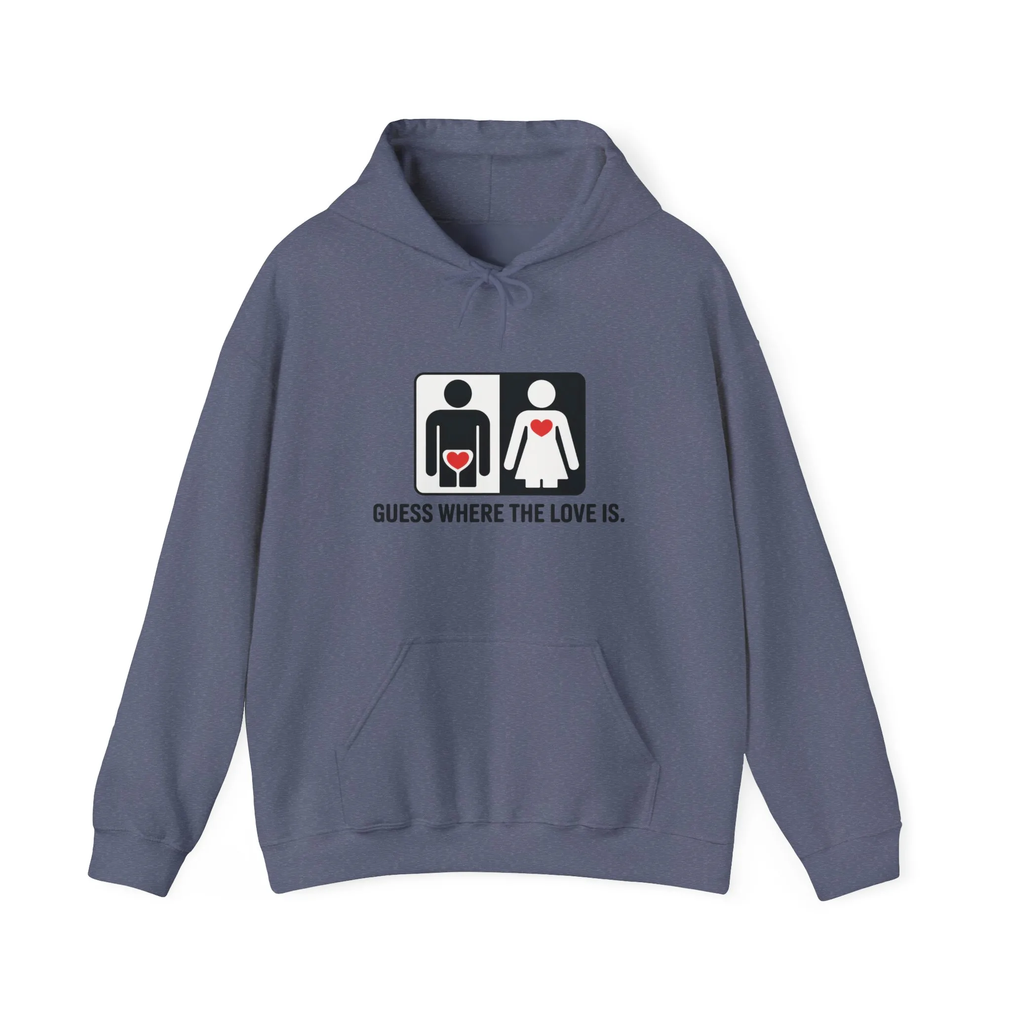 Guess Where the Love Is Hoodie, Cute Couples Hoodie, Valentines Day Gift, Matching Outfits, Witty Relationship Hoodie, Love Joke Graphic - Image 25