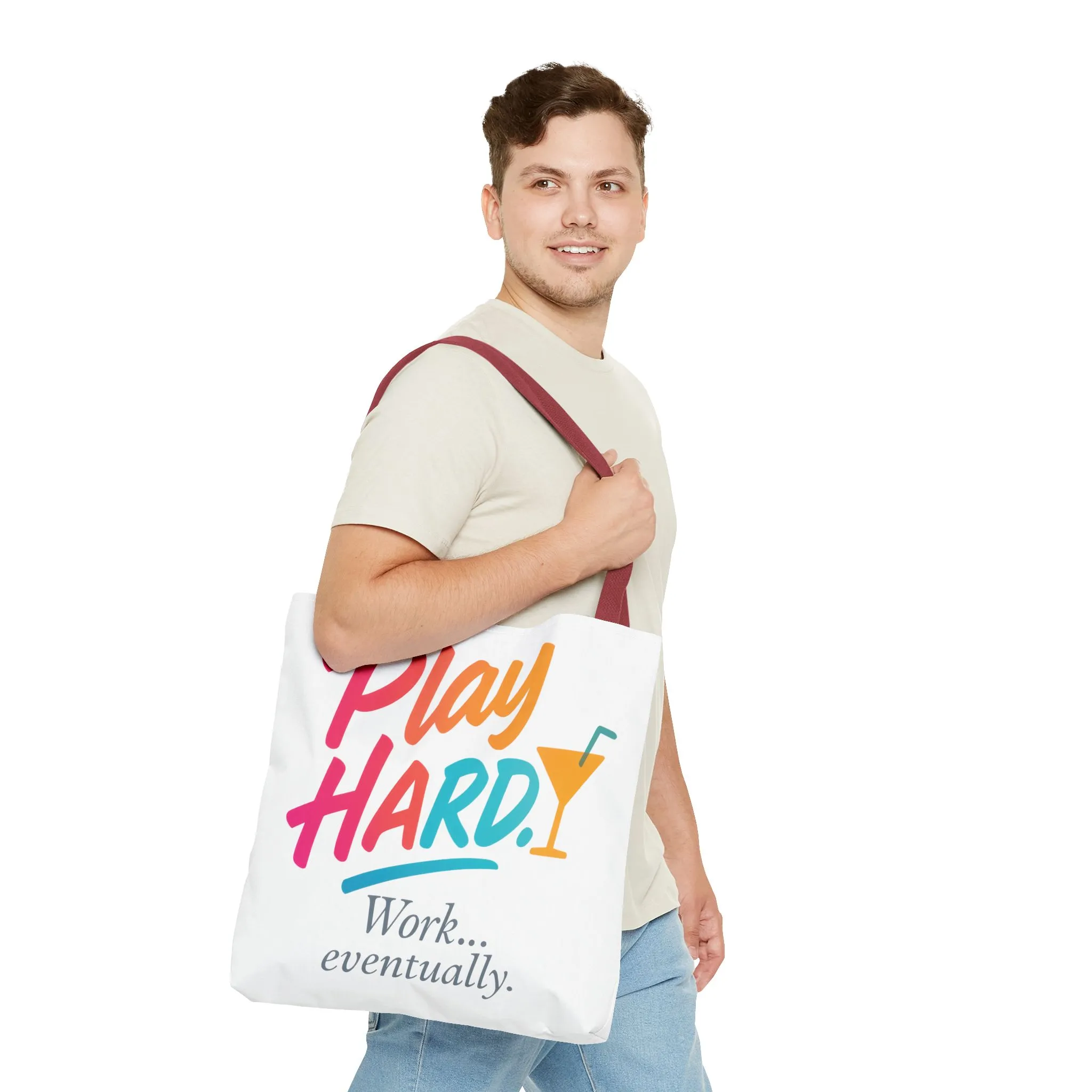 Play Hard Tote Bag - Fun, Stylish, Tote for Work & Play, Summer, Gift, Beach Bag, Everyday Carry, Beach Weekender Bag, large canvas bag - Image 18