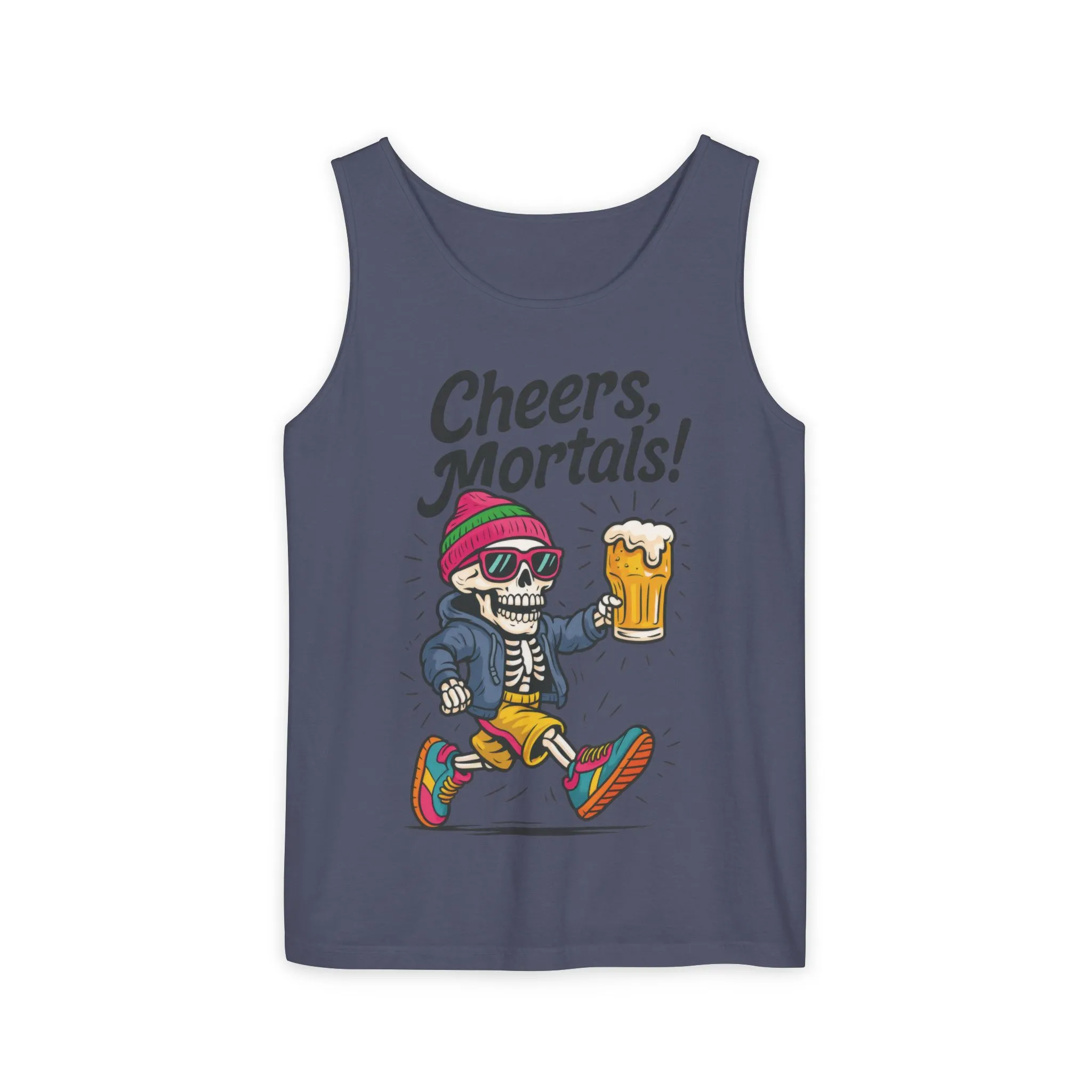 Cheers Mortals! Mens Tank Top, Funny Skeleton Beer Graphic Tee, Drinking Humor Shirt, Party Gift for Him, Halloween Tank, Beer Lovers Gift - Image 25