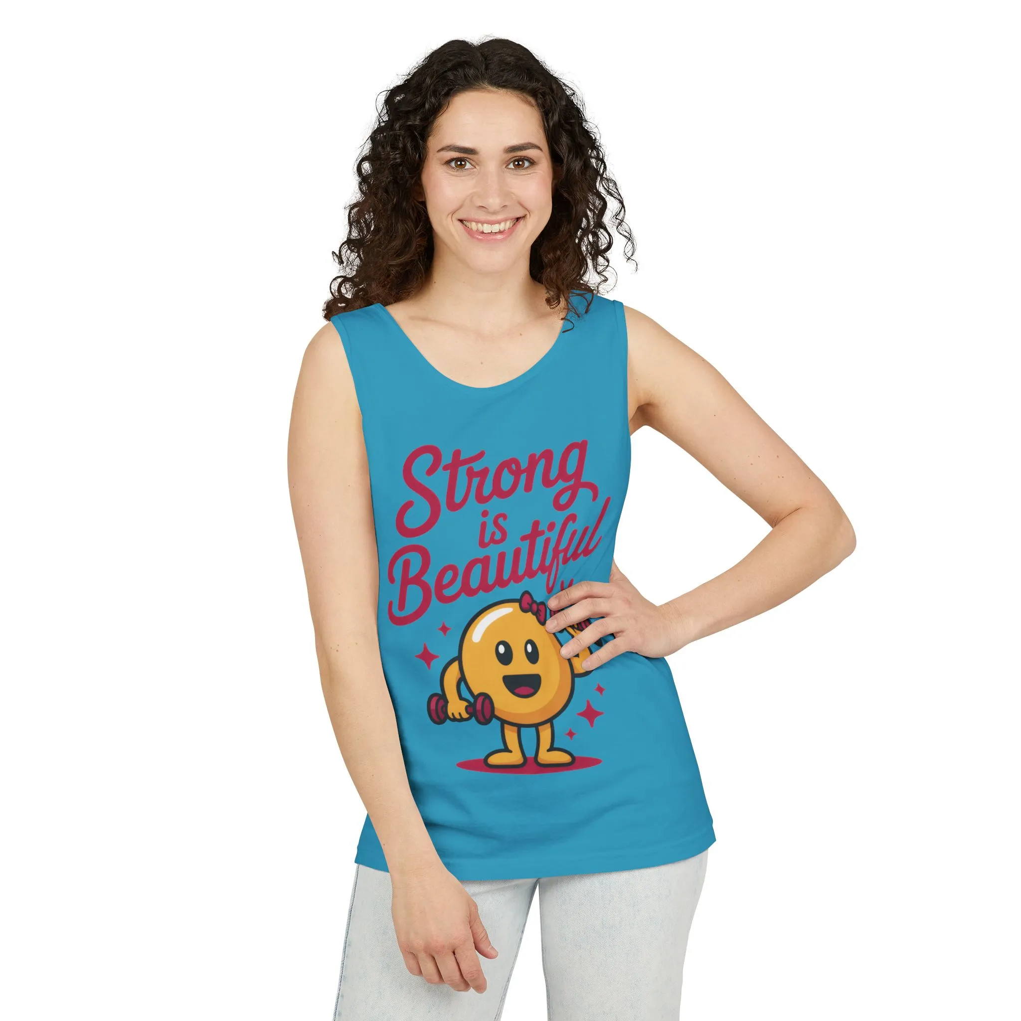 Strong is Beautiful Womens Tank Top, Cute Fitness and Gym Motivation Shirt, Workout Shirt, Exercise Top, Gift for Her, SummerActivewear - Image 8
