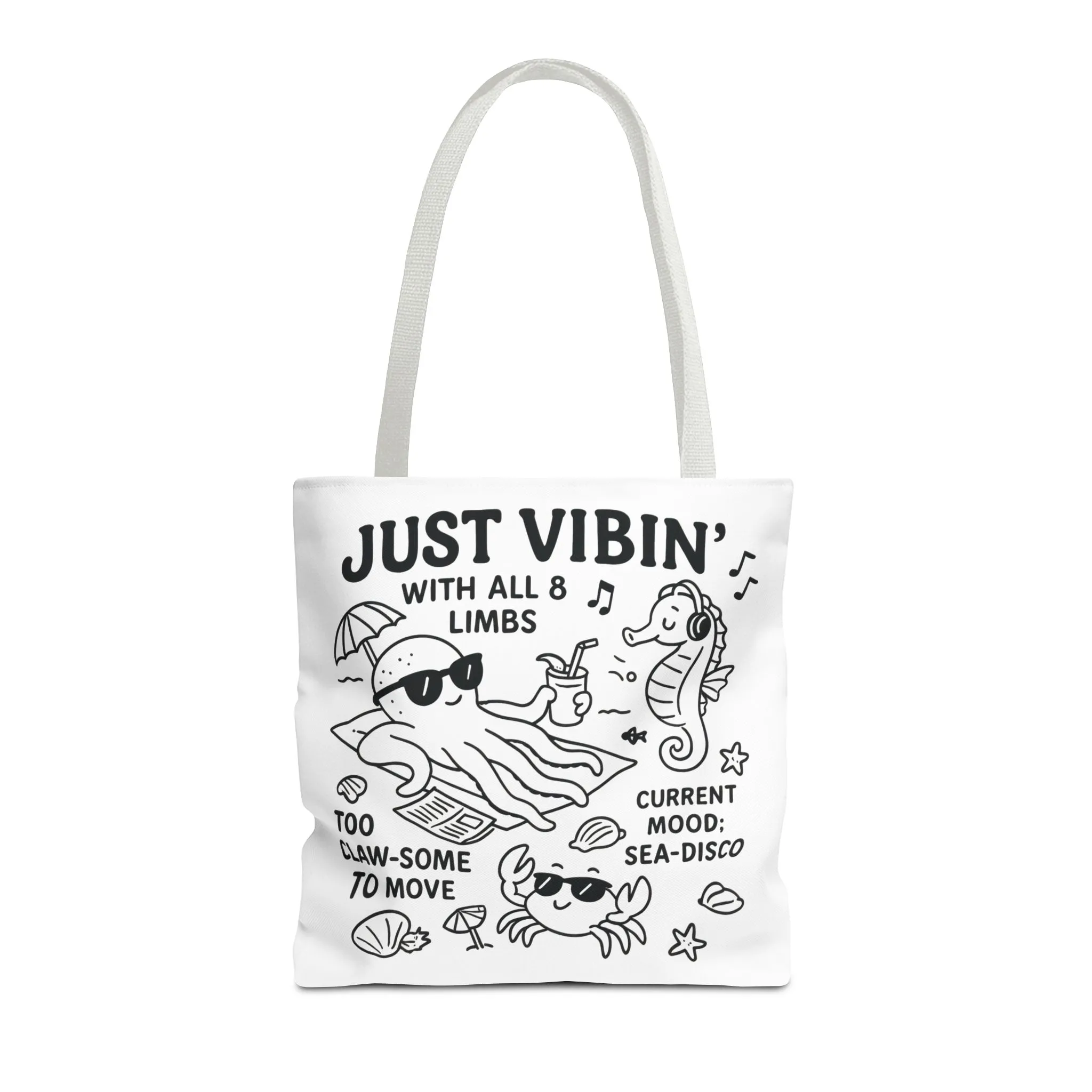 Fun Sea-Themed Tote Bag, Beach Accessories, Summer Vibes, Gift for Ocean Lovers, Reusable Shopping Bag, Cute Beach Tote - Image 21