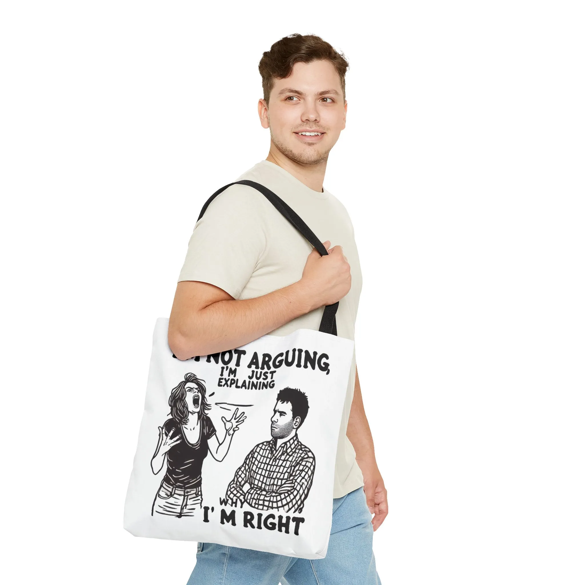 Funny Quote Tote Bag, I'm Not Arguing Tote, Gift for Mom, Shopping Bag, Sarcastic Humor Bag, Funny Gift Women - Image 3