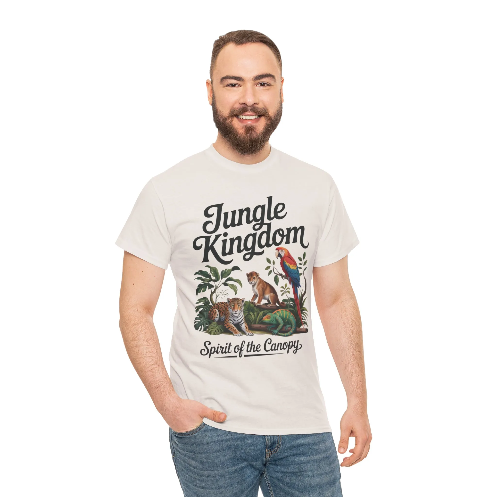 Mens Jungle Kingdom Tee - Nature Lover T-Shirt, Animal Graphic Tee, Eco-Friendly Gift, Summer Fashion, Adventure Outfit - Image 22