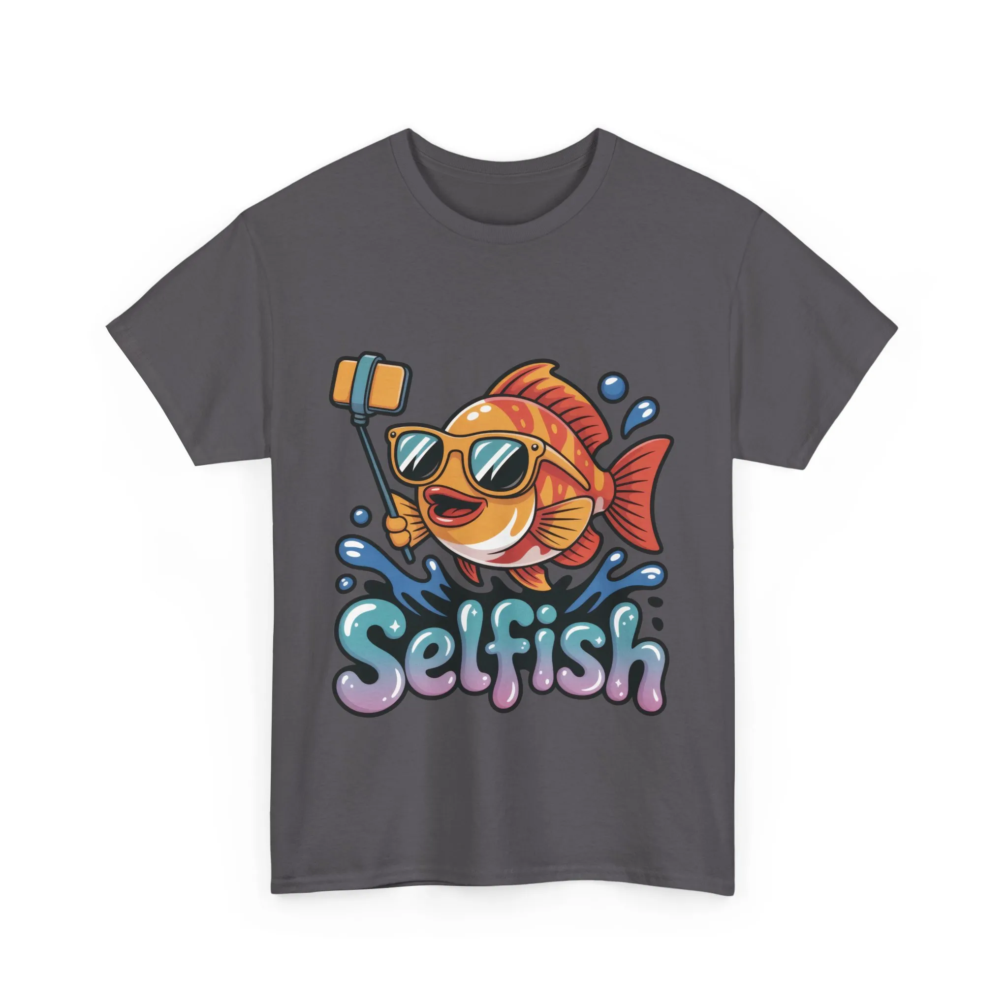 Funny Selfie Fish Graphic Womens T-Shirt, Playful Pun Gift for Her, Summer Vibes, Unique Beach Shirt, Outdoor Adventures - Image 16