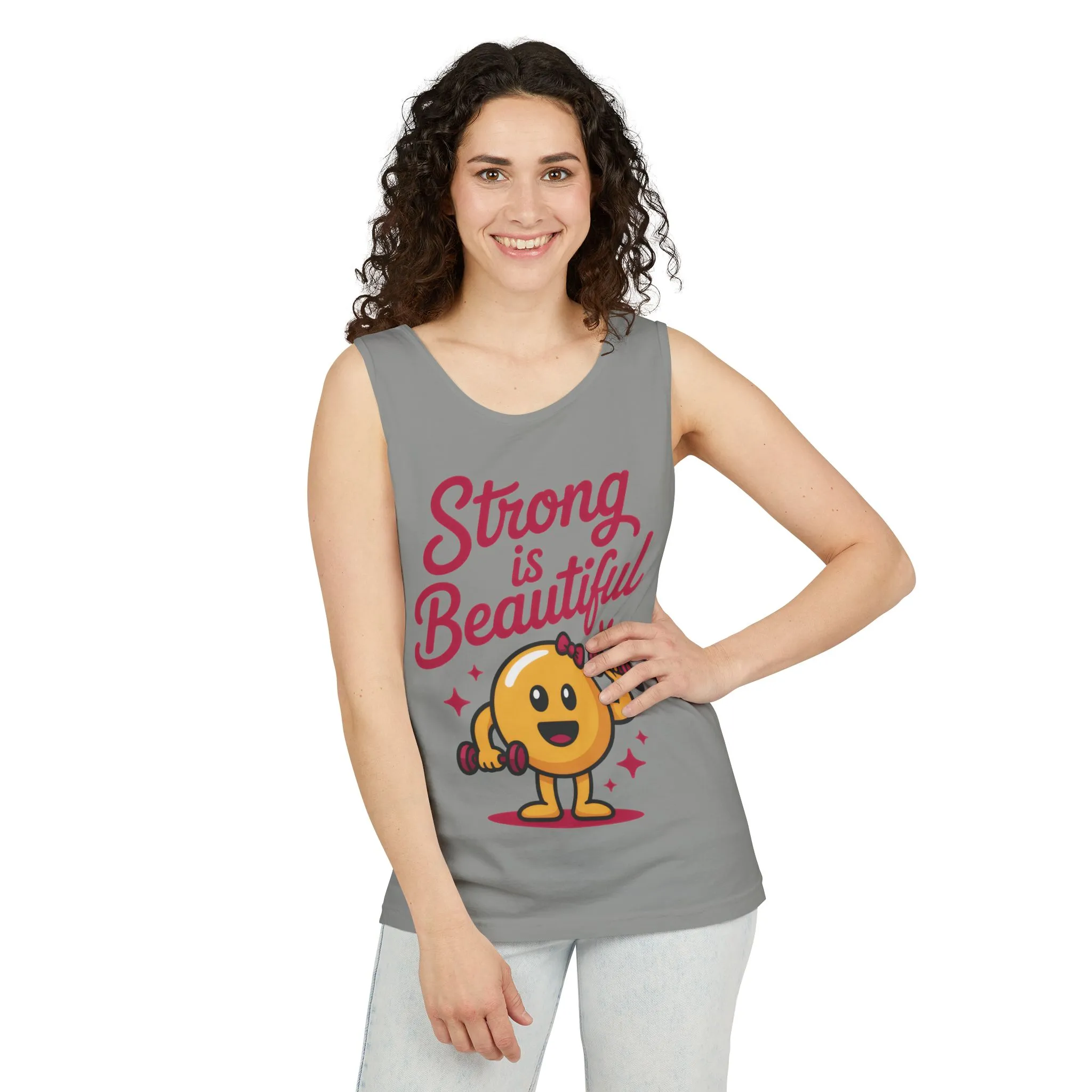 Strong is Beautiful Womens Tank Top, Cute Fitness and Gym Motivation Shirt, Workout Shirt, Exercise Top, Gift for Her, SummerActivewear - Image 12