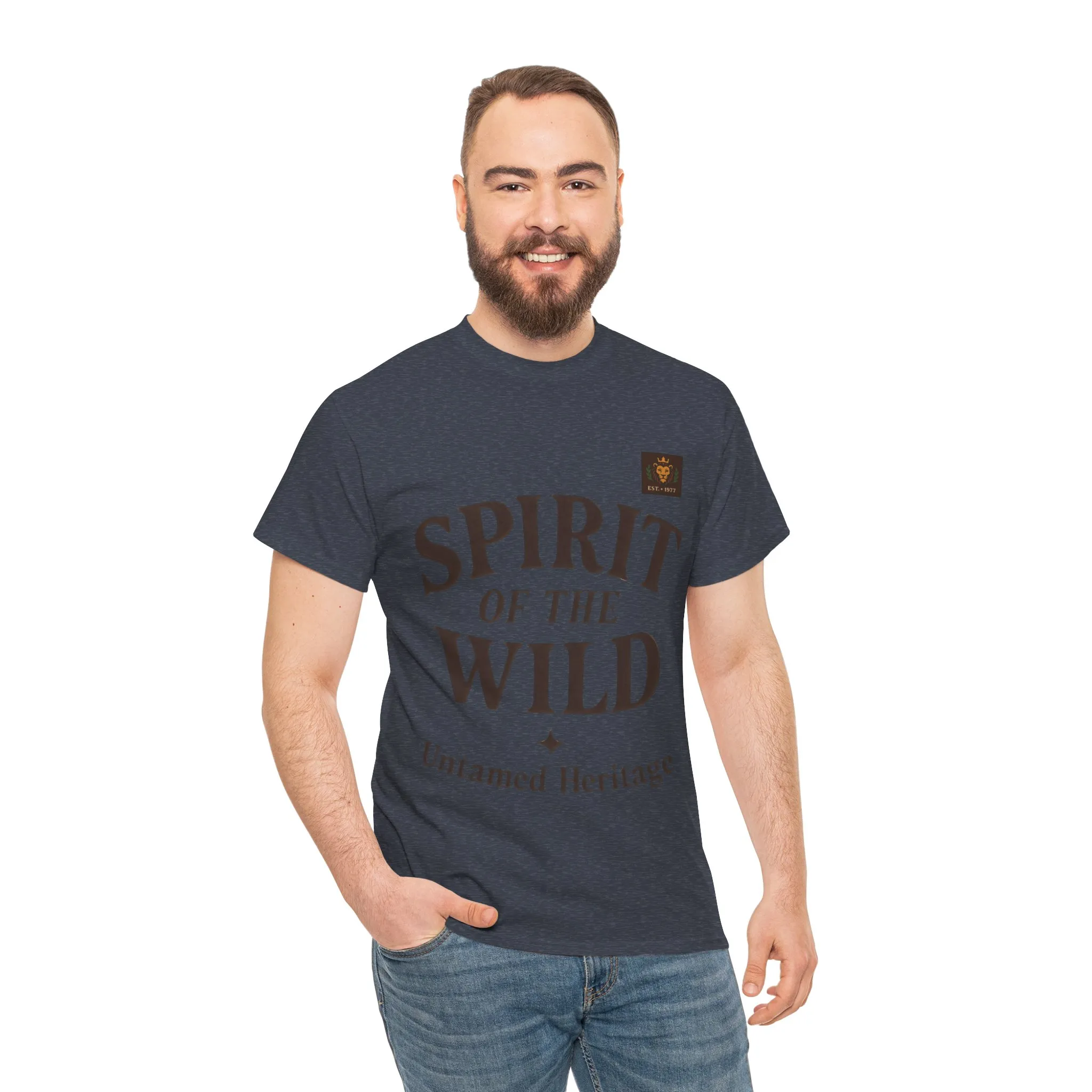 Spirit of the Wild Mens Heavy Cotton Tee, Nature Lover Gift, Outdoor Adventure Shirt, Unisex Tee, Casual Wear, Unique Graphic Apparel - Image 34