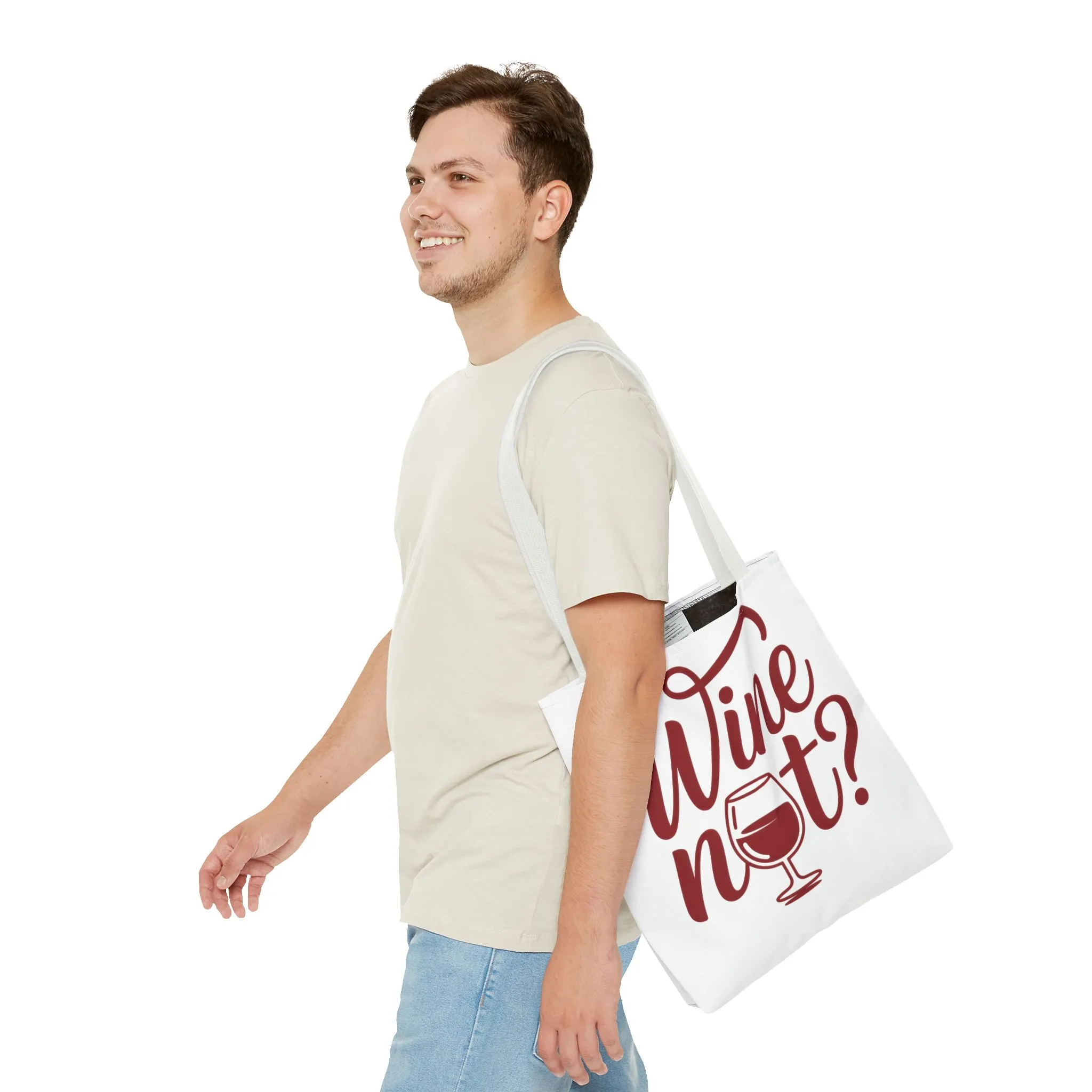 Wine Not? Tote Bag - Fun Wine Lover's Accessory for Parties, Gift for Wine Enthusiasts, Perfect for Grocery or Beach Outings, AOP Design - Image 13