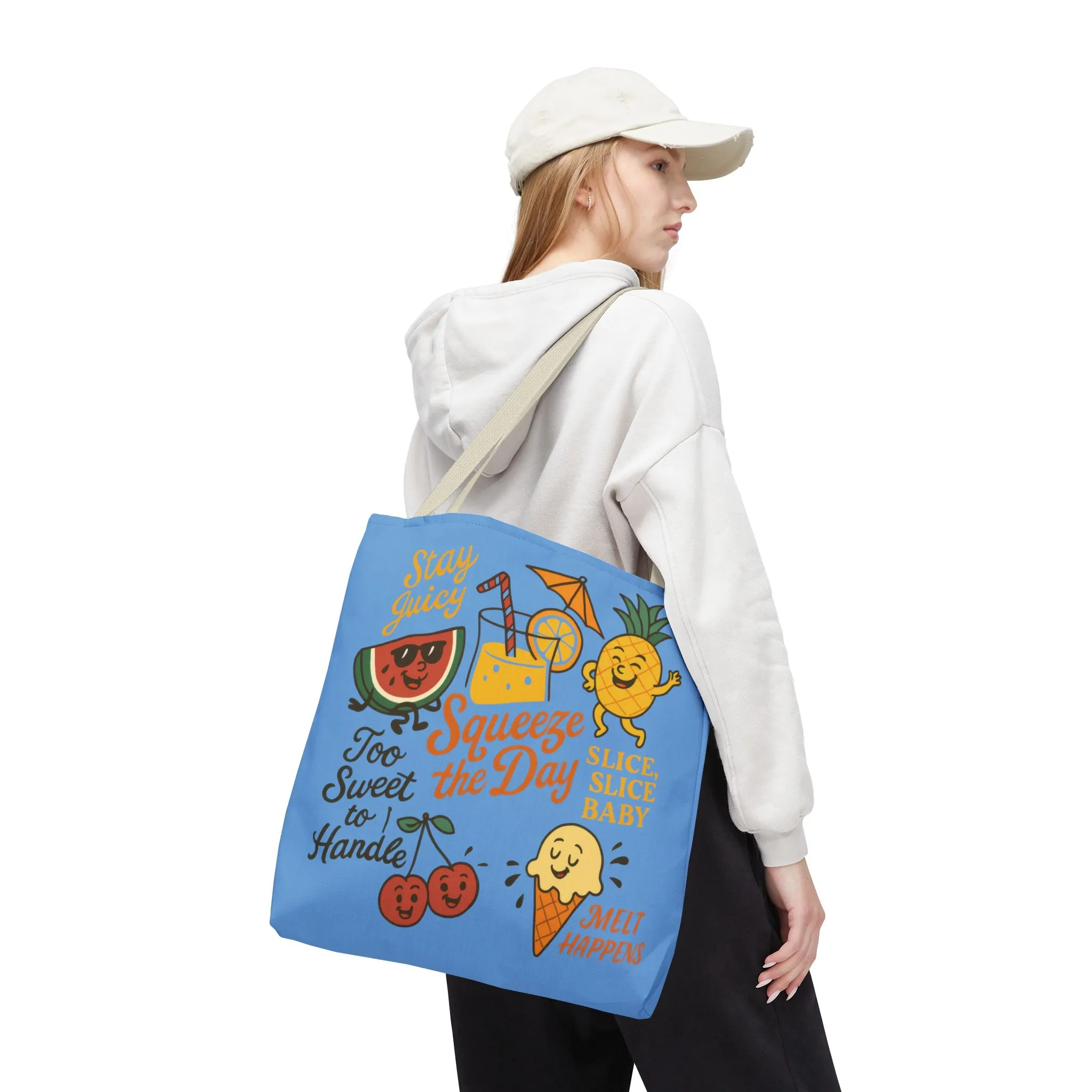 Juicy Summer Tote Bag, Fun Beach Carryall, Perfect for Grocery Shopping, Reusable Market Tote, Cute Gift for Fruit Lovers, Large Tote Bag - Image 20