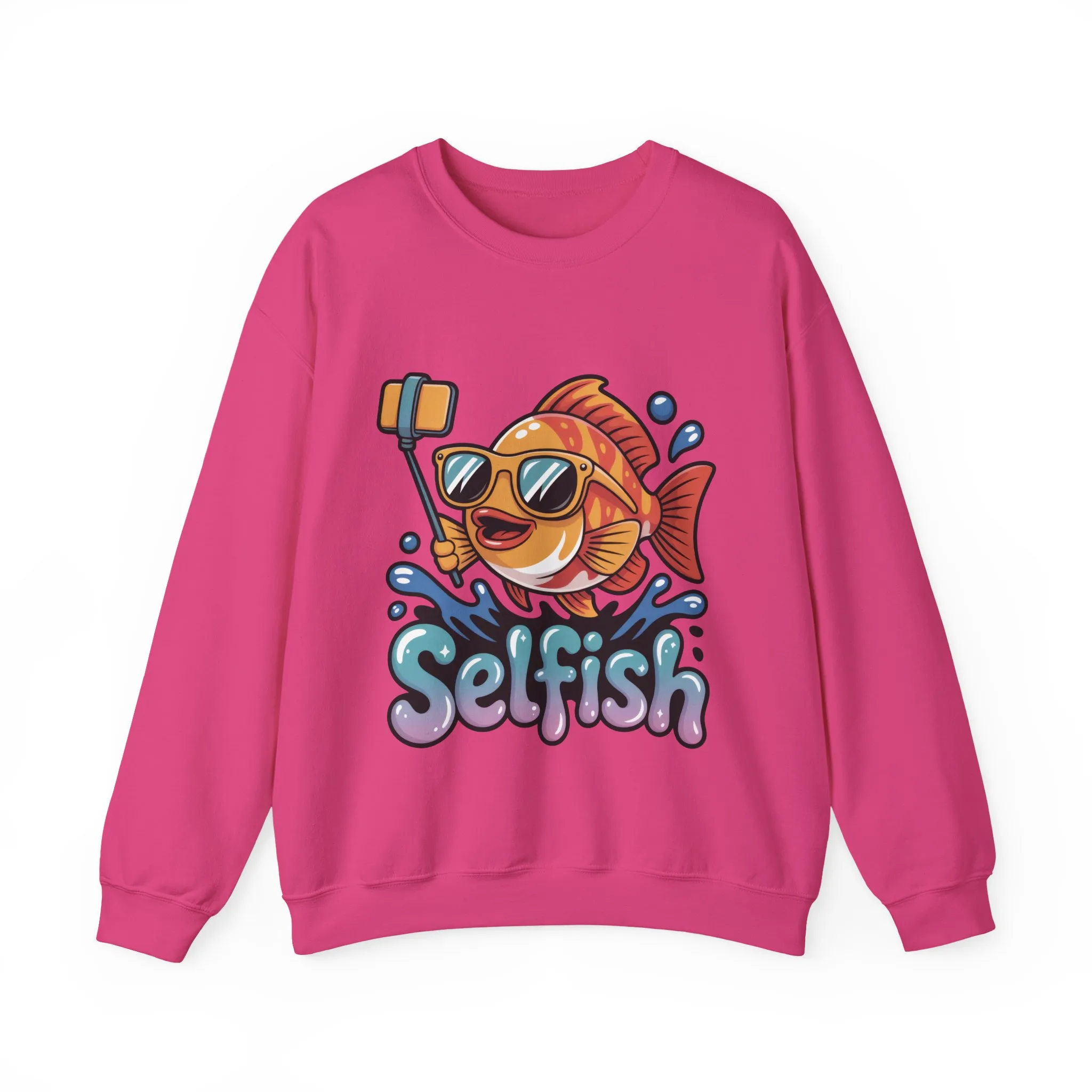 Selfish Womens Sweatshirt, Funny Selfie Pullover, Cute Ocean Pun Sweater, Playful Sea Life Gift, Fun Gift for Fish Lovers, Fishing Apparel - Image 25