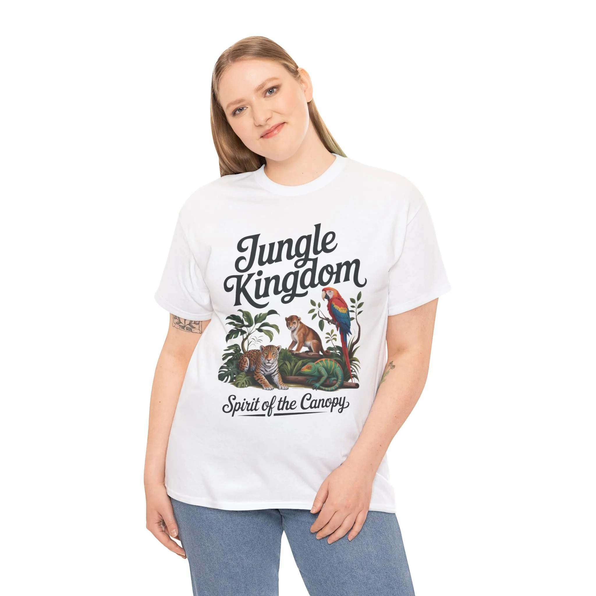 Womens Jungle Kingdom Tee - Nature Lover T-Shirt, Animal Graphic Tee, Eco-Friendly Gift, Summer Fashion, Adventure Outfit - Image 18