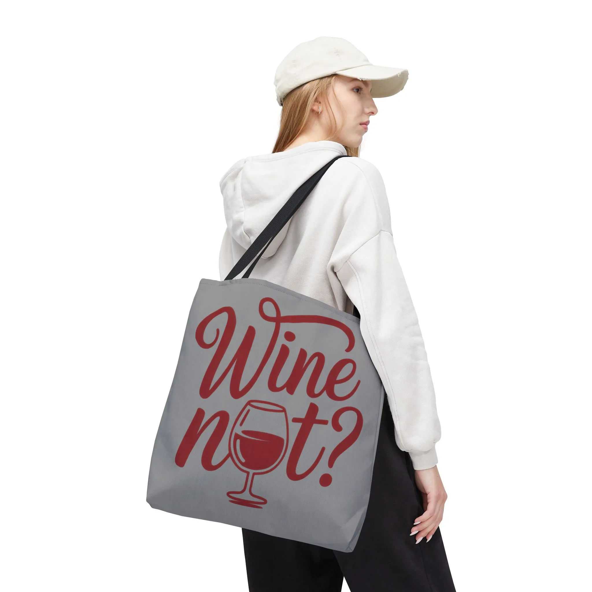 Wine Not? Tote Bag - Fun Wine Lover's Accessory for Parties, Gift for Wine Enthusiasts, Perfect for Grocery or Beach Outings, AOP Design - Image 15