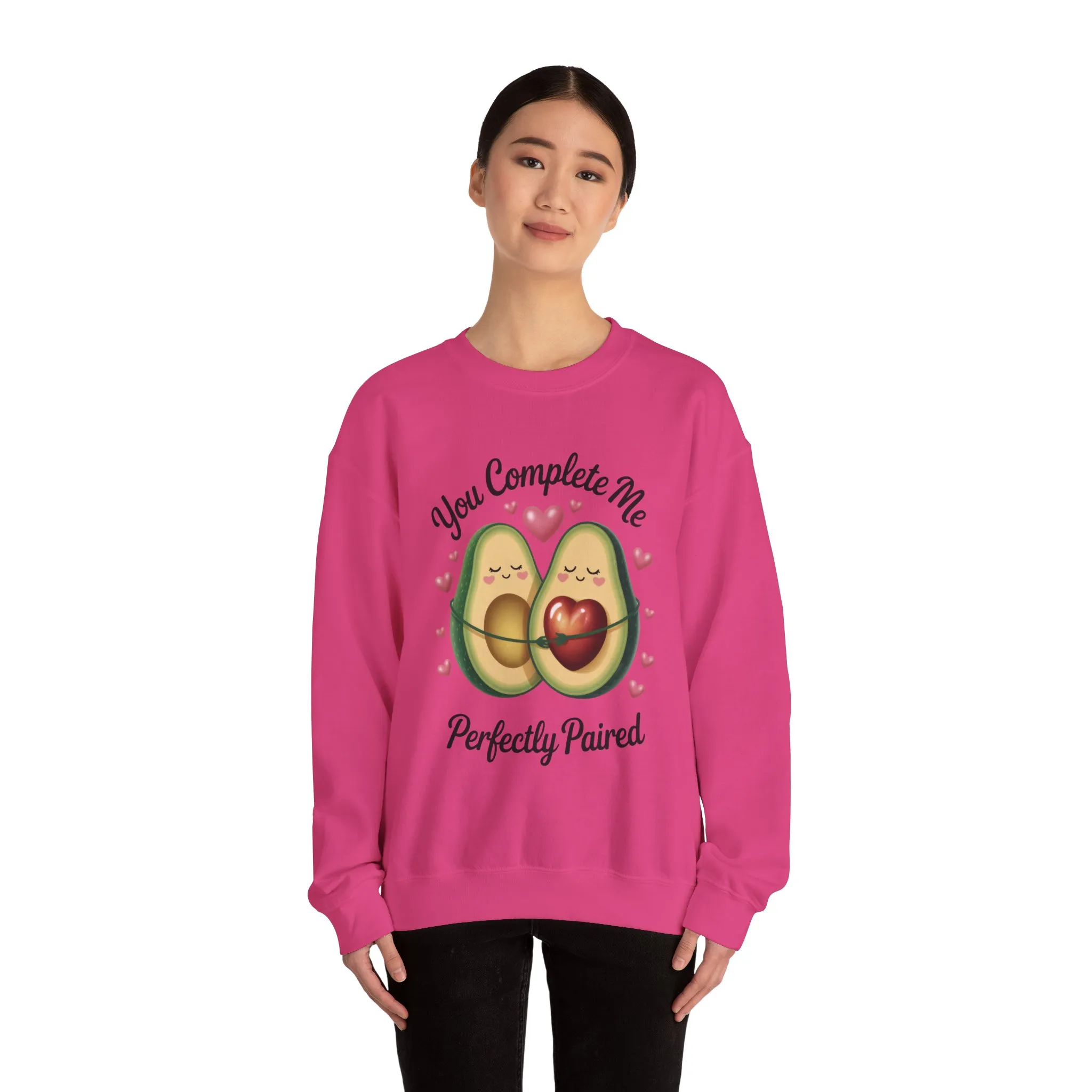 Cute Avocado Love Crewneck Sweatshirt, Sweatshirt for Couples, Perfect Gift for Valentines Day, Cozy Apparel, Avocado Lover Gift - Image 23