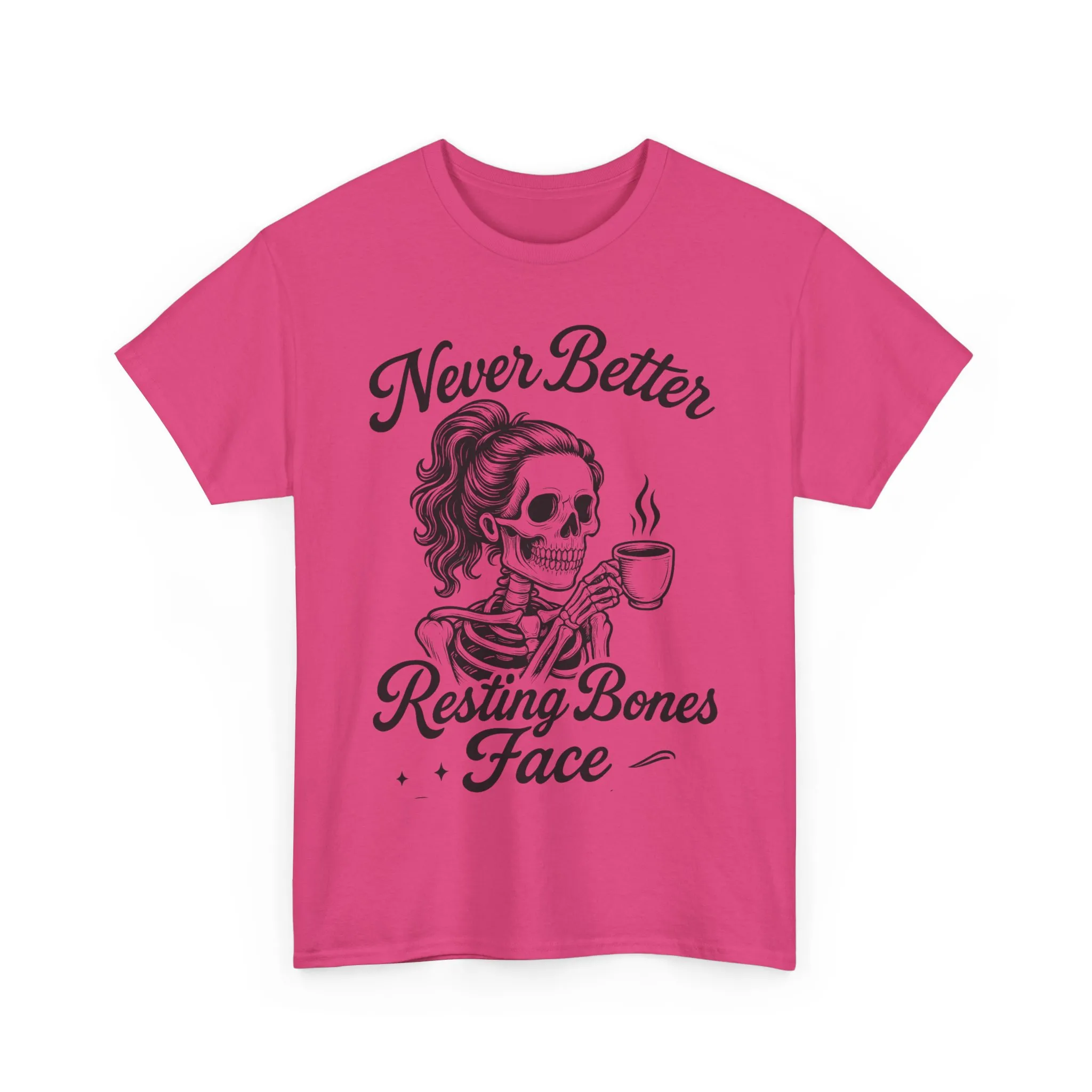 Sassy Skeleton Womens Tee: Never Better, Resting Bones Face, Halloween Costume, Funny Gift, Unisex Humor Shirt, Casual Wear - Image 28