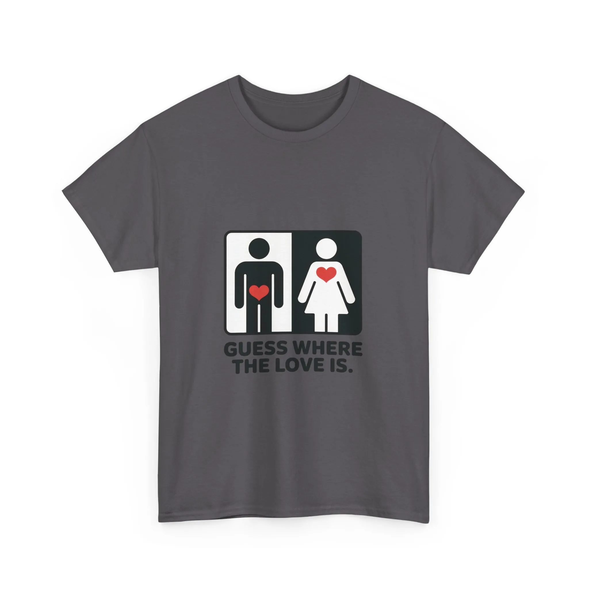 Guess Where The Love Is Mens Tee, Funny Couples Gift, Valentines Day Apparel, Relationship Humor Shirt, Graphic Tee for Him, Bold Love Joke Shirt - Image 19