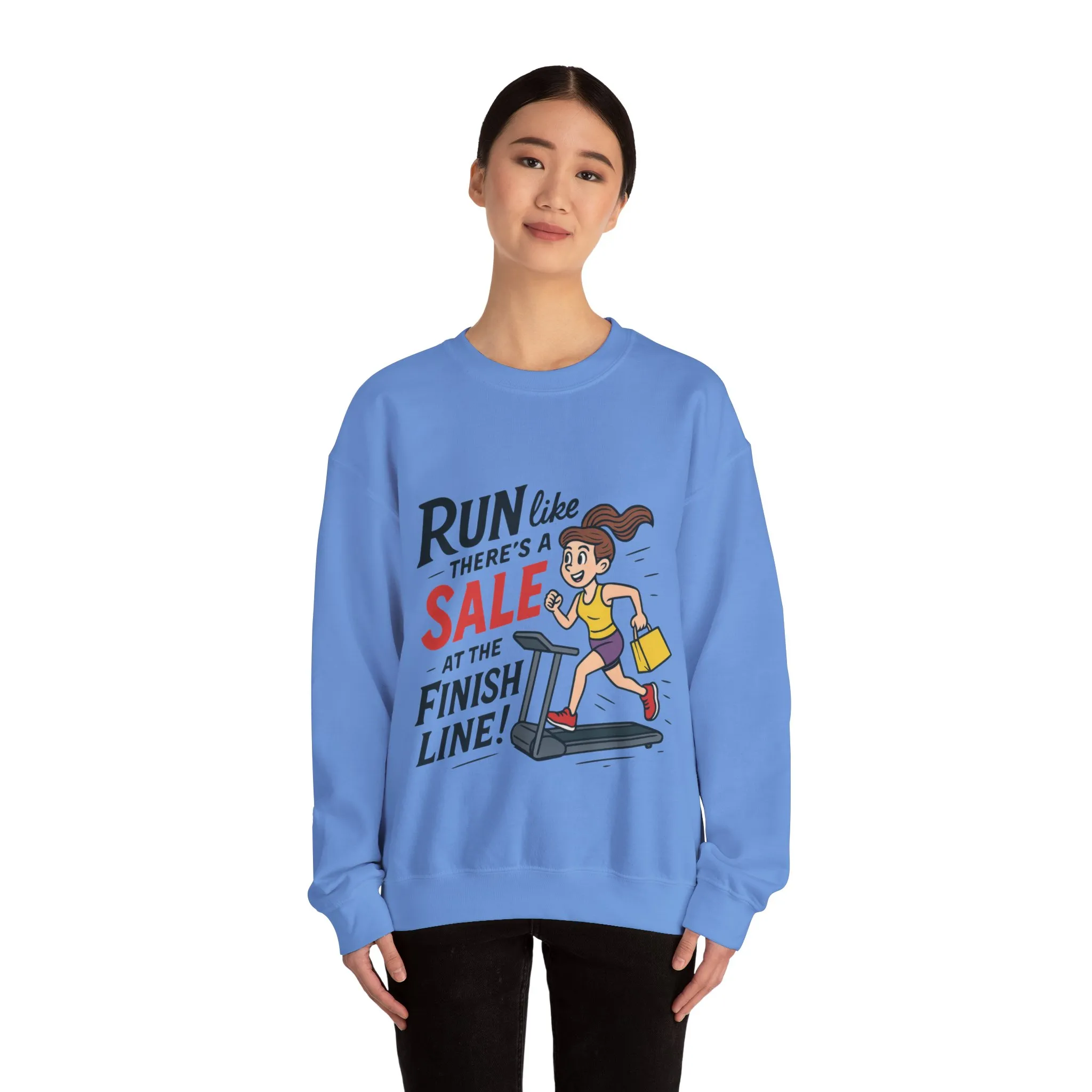 Run Like Theres a SALE at the Finish Line! Womens Sweatshirt, Funny Shopping Pullover, Treadmill Runner Gift for Her, Sale Humor Tee - Image 14