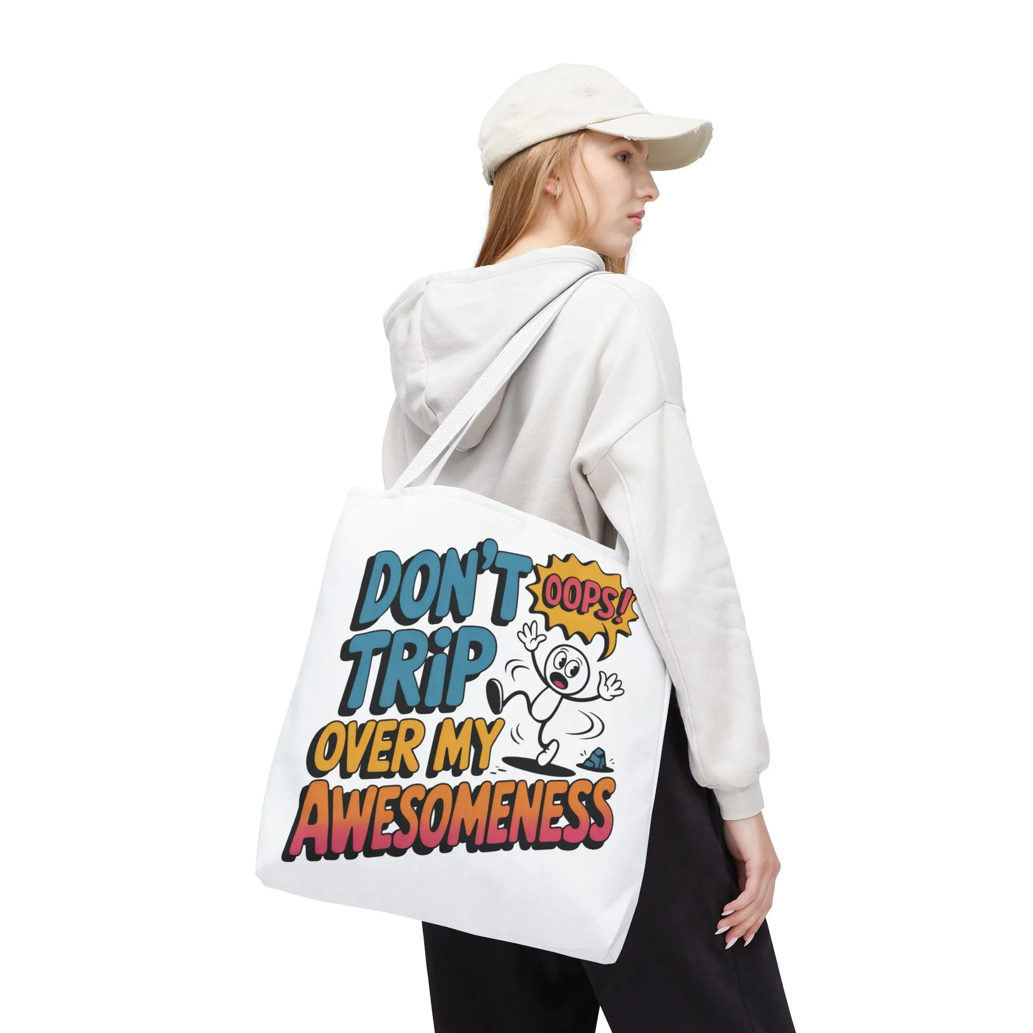 Funny Tote Bag - "Don't Trip Over My Awesomeness" - Perfect for Gifts, Beach Days, Shopping, & More!, , Large Tote Bag, beach weekender bag - Image 10
