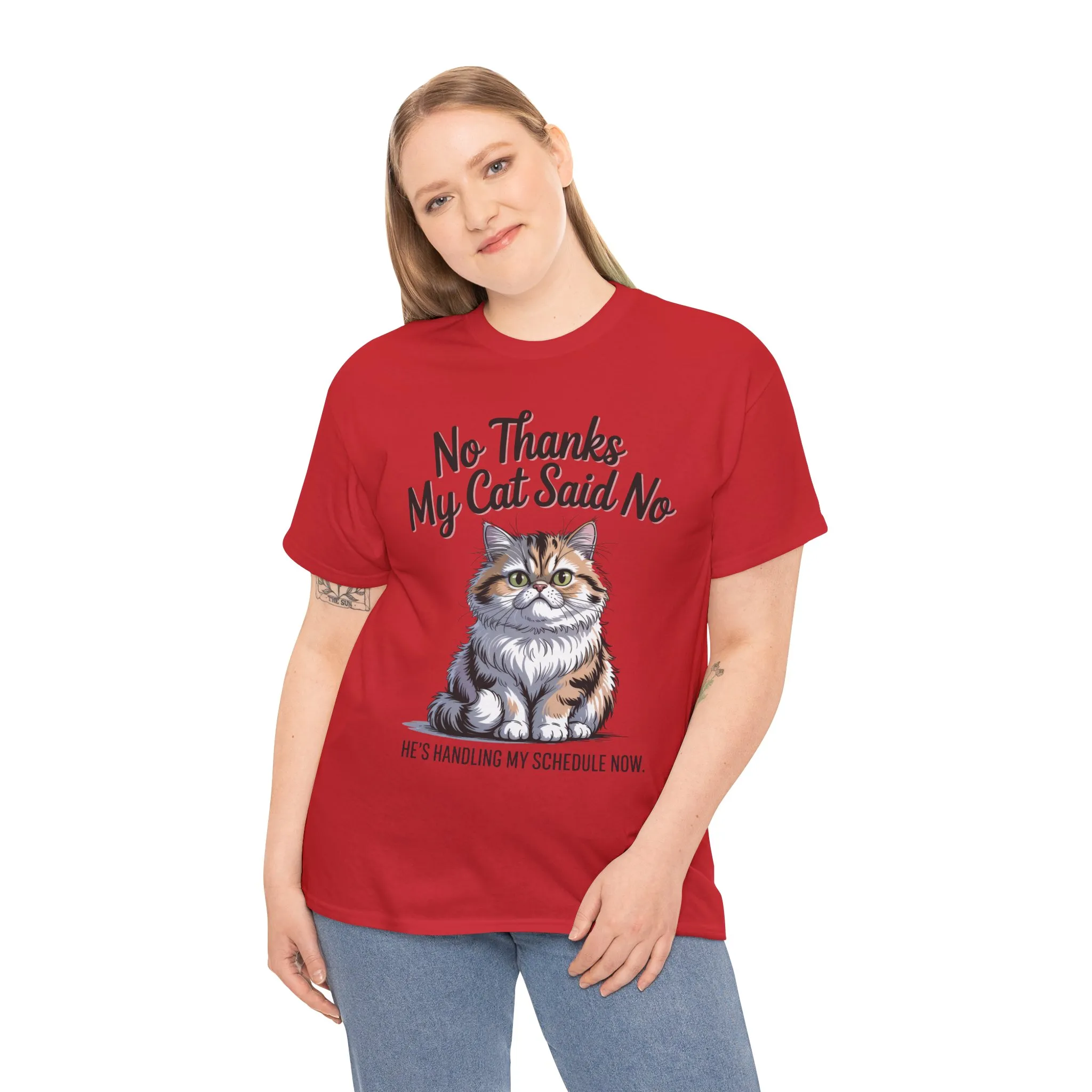 Funny Cat Quote Tee, Womens Heavy Cotton T-Shirt, Pet Lover Gift, Cute Cat Apparel, Cat Mom Tee, Quirky Animal Shirt, Humor - Image 36