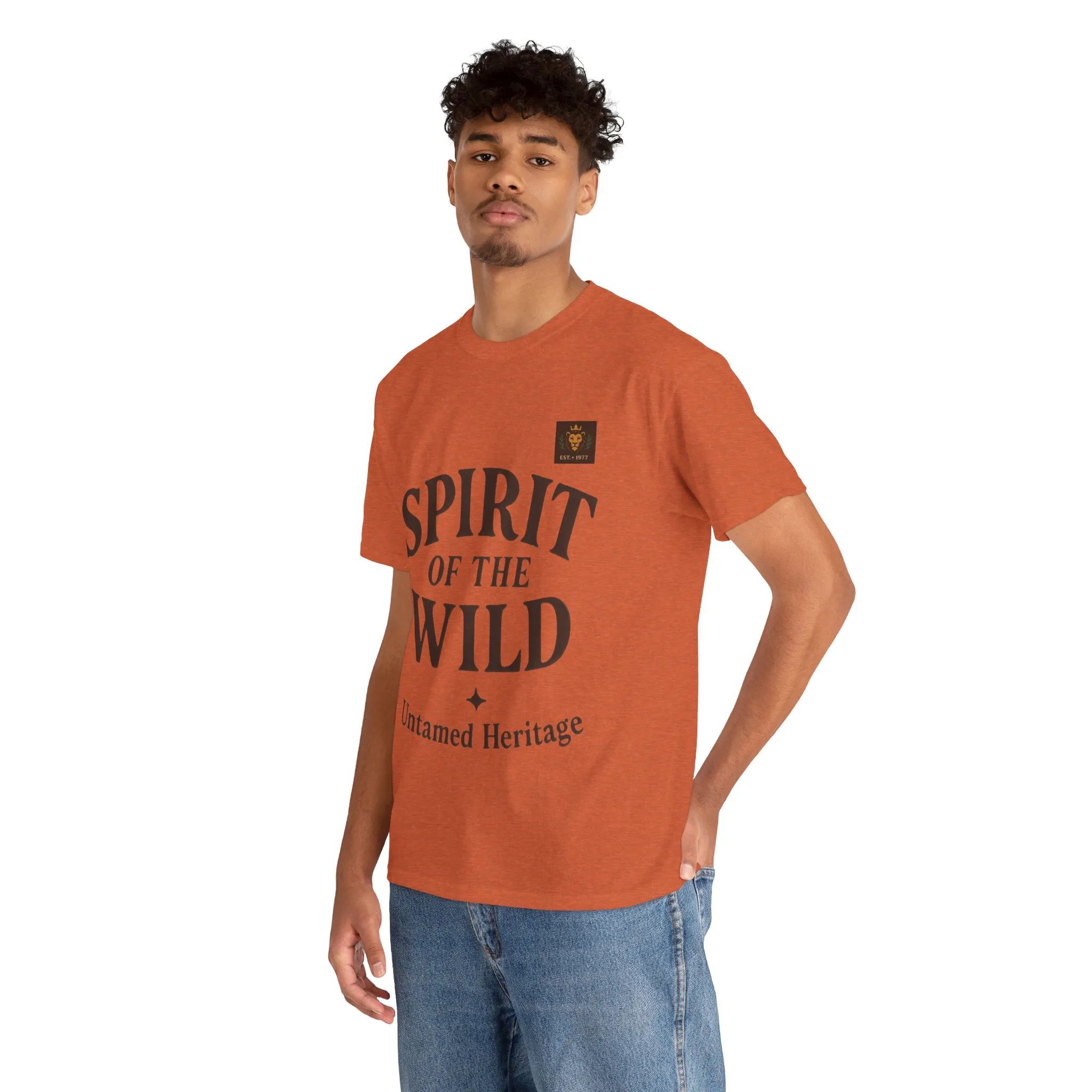 Spirit of the Wild Mens Heavy Cotton Tee, Nature Lover Gift, Outdoor Adventure Shirt, Unisex Tee, Casual Wear, Unique Graphic Apparel - Image 12