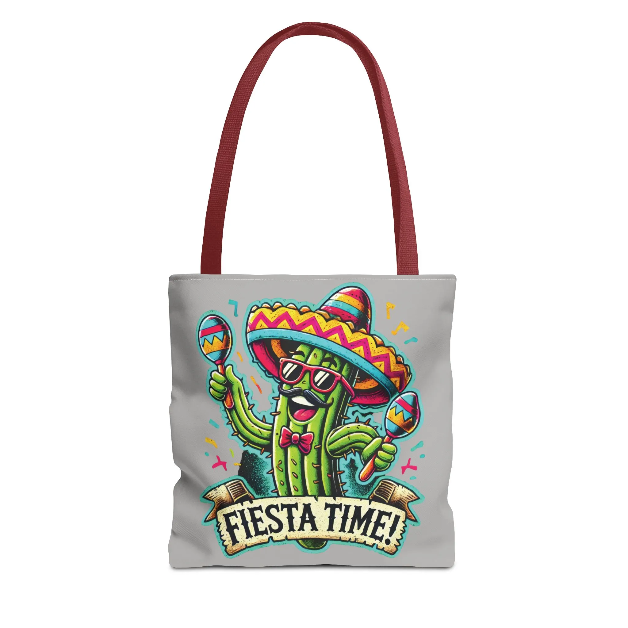 Fiesta Time Cactus Tote Bag, Funny Mexican Party Gift, Sombrero Maracas Print, Cinco de Mayo Bag, Summer Festival Tote, Beach Bag, Shopping - Image 16