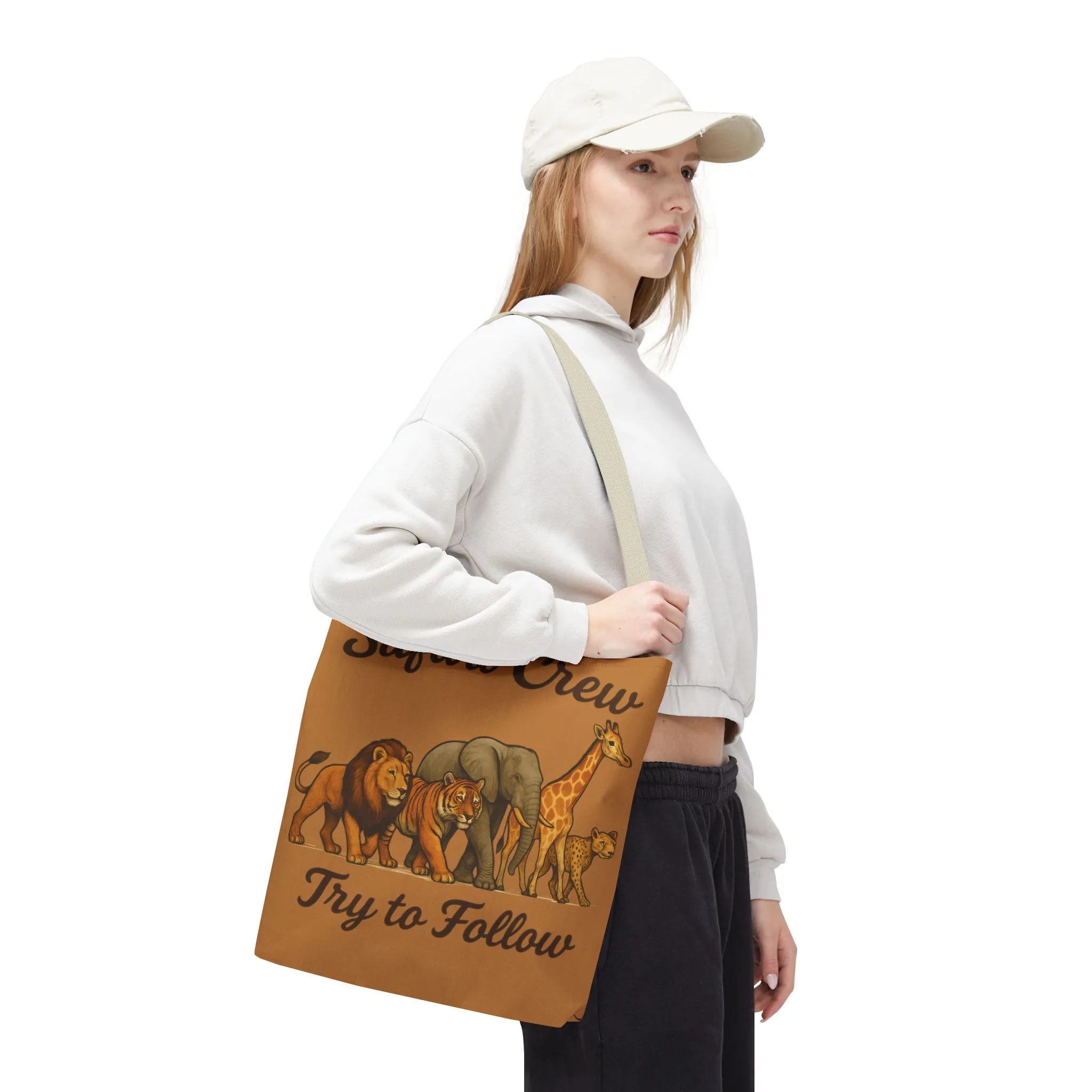 Safari Crew Tote Bag - Animal Print, Gift for Wildlife Lovers, Eco-Friendly, Stylish Grocery Bag, Adventure Enthusiast Essential - Image 25