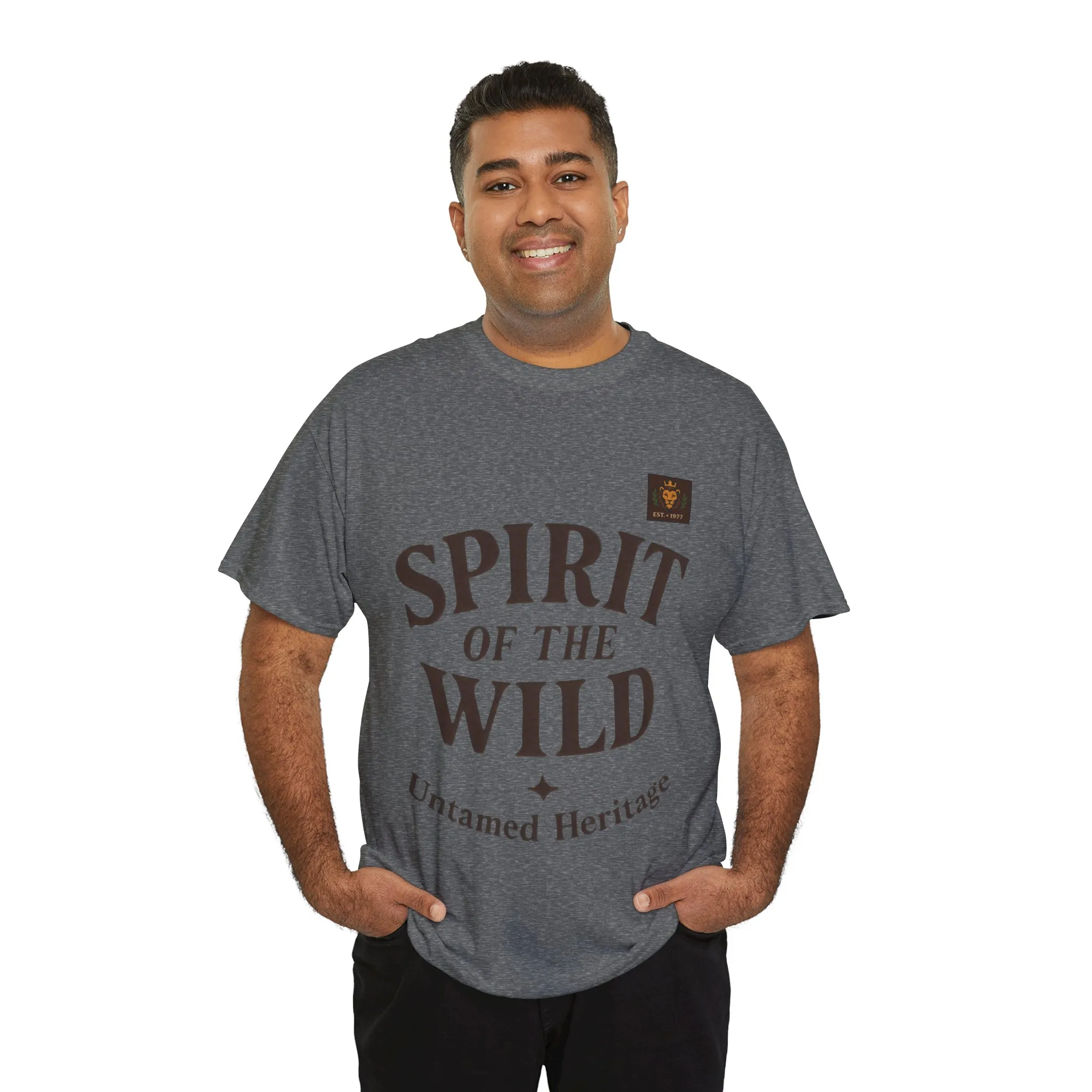 Spirit of the Wild Mens Heavy Cotton Tee, Nature Lover Gift, Outdoor Adventure Shirt, Unisex Tee, Casual Wear, Unique Graphic Apparel - Image 27