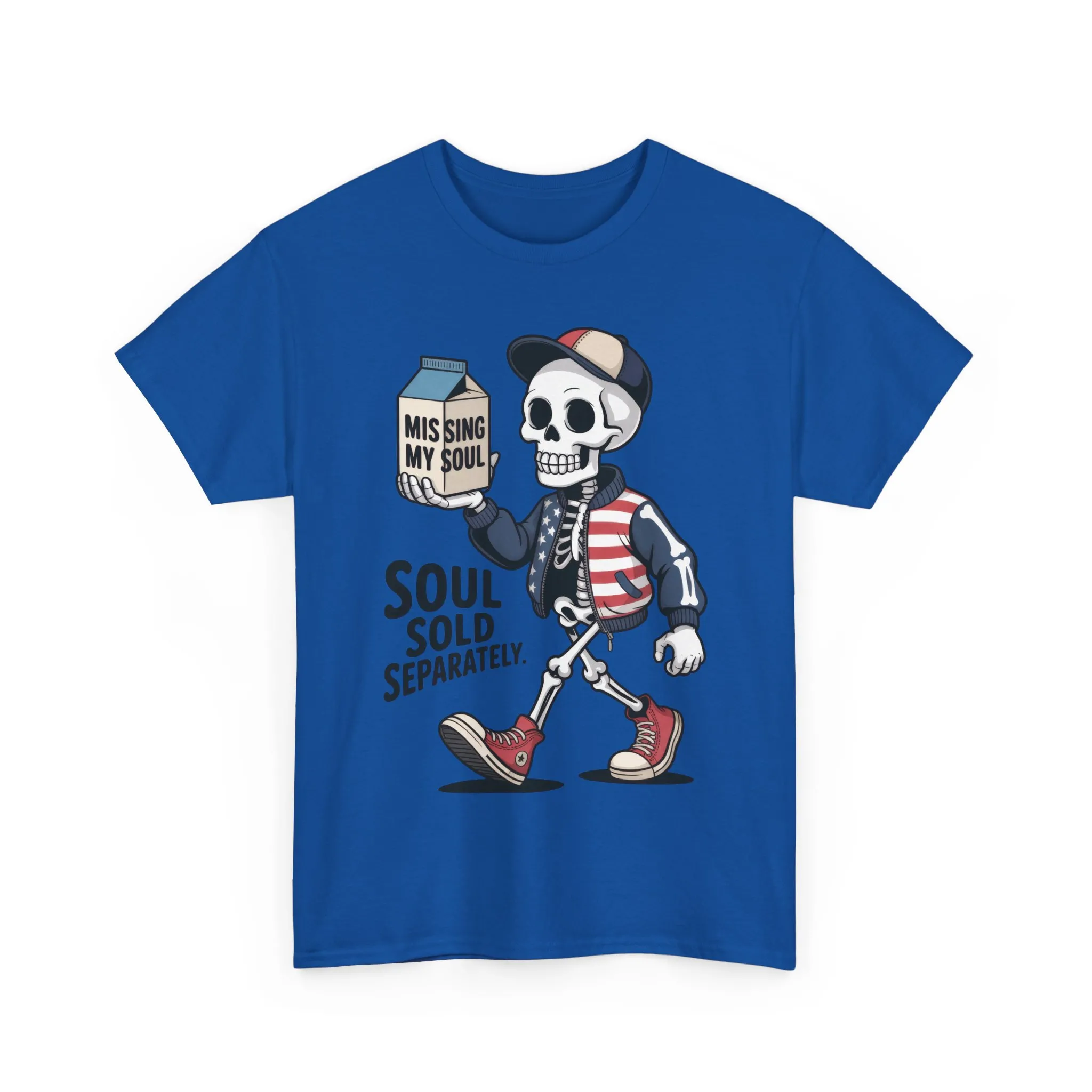 Funny Skeleton T-Shirt Soul Sold Separately Graphic Tee, Missing Soul Cartoon Shirt, Gothic Streetwear, Halloween Gift Tee - Image 25