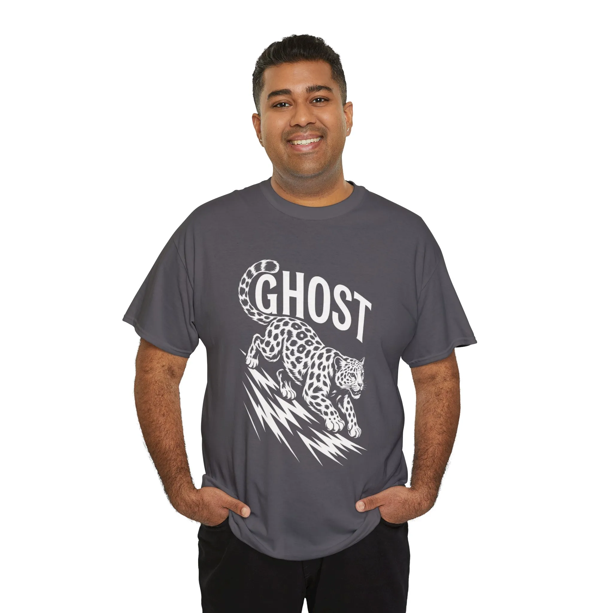 Ghost Leopard Graphic Tee, Mens T-Shirt, Casual Wear, Animal Print Top, Gift for Cat Lovers, Halloween Outfit - Image 18