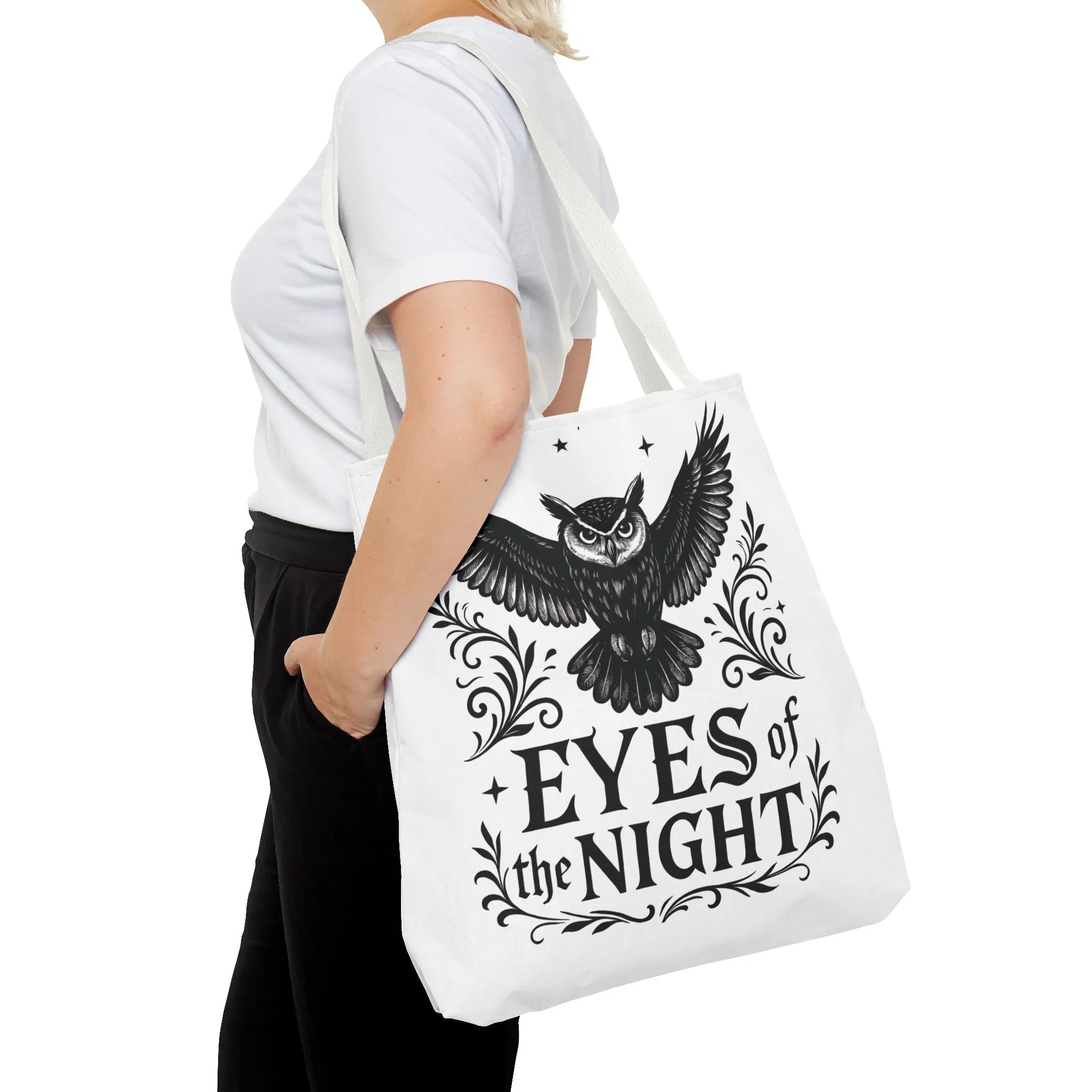 Eyes of the Night Owl Tote Bag, Artsy Shopping Bag, Eco-Friendly Carryall, Unique Gift for Animal Lovers, Halloween Decor, Beach Tote - Image 29