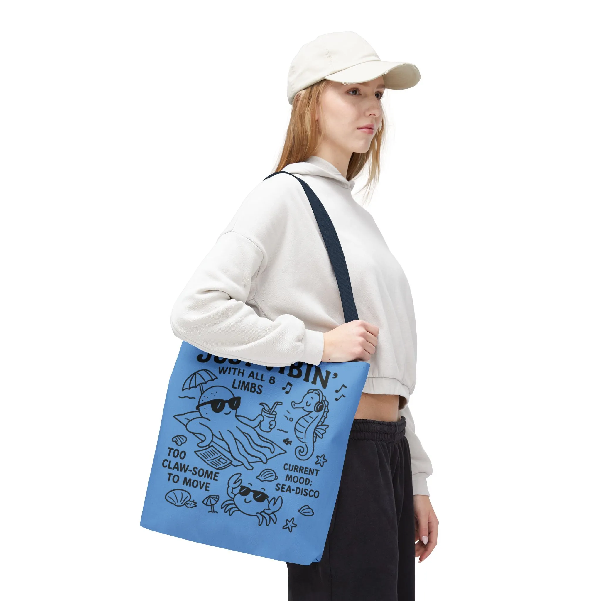 Fun Sea-Themed Tote Bag, Beach Accessories, Summer Vibes, Gift for Ocean Lovers, Reusable Shopping Bag, Cute Beach Tote - Image 15