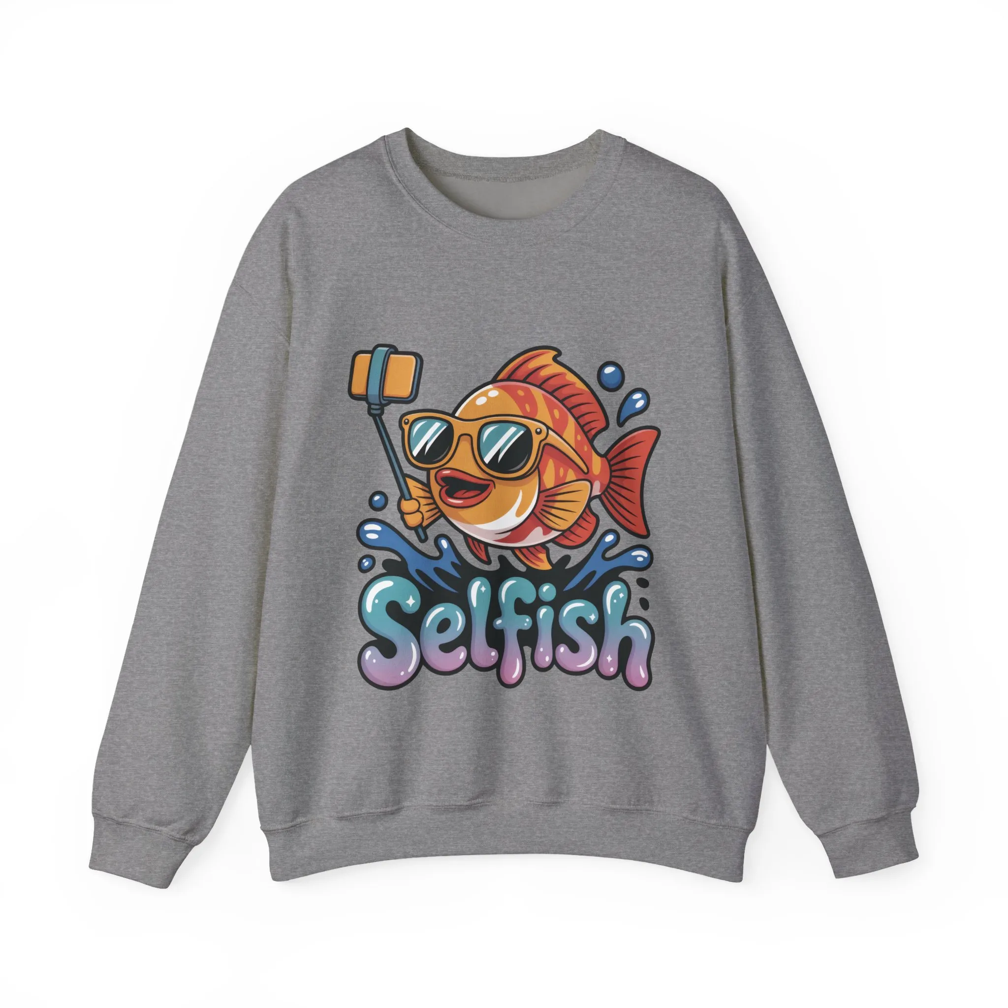 Selfish Womens Sweatshirt, Funny Selfie Pullover, Cute Ocean Pun Sweater, Playful Sea Life Gift, Fun Gift for Fish Lovers, Fishing Apparel - Image 28