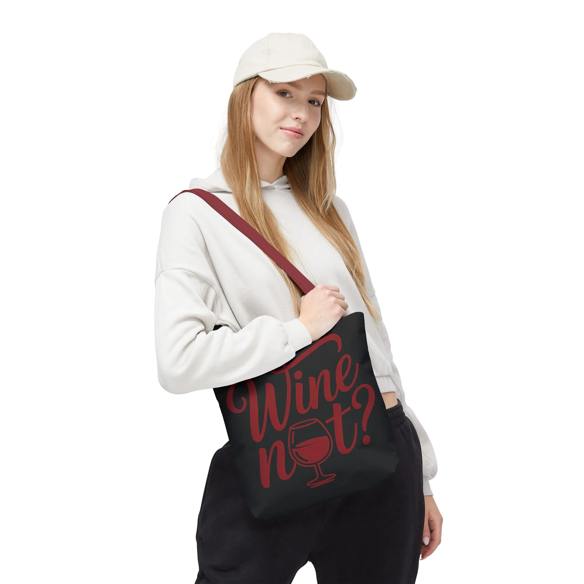 Wine Not? Tote Bag - Fun Wine Lover's Accessory for Parties, Gift for Wine Enthusiasts, Perfect for Grocery or Beach Outings, AOP Design - Image 30