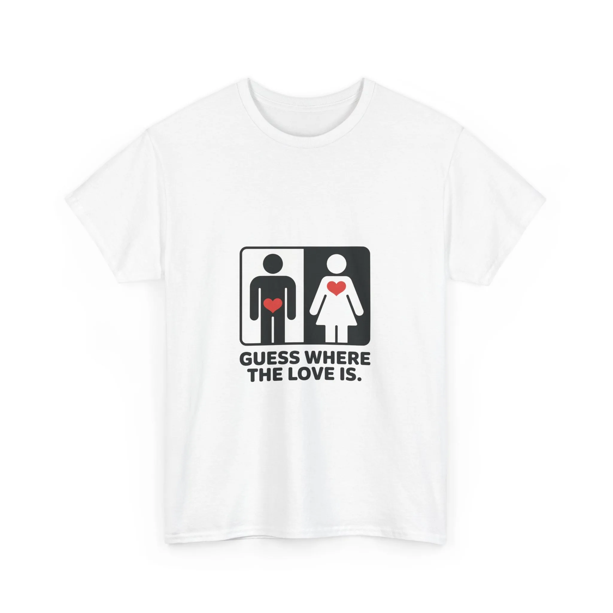 Funny Love Location Women's T-Shirt, Bold Graphic Humorous Relationship Tee, Gift for Couples, Valentine's Day Gift, Love joke tee - Image 4