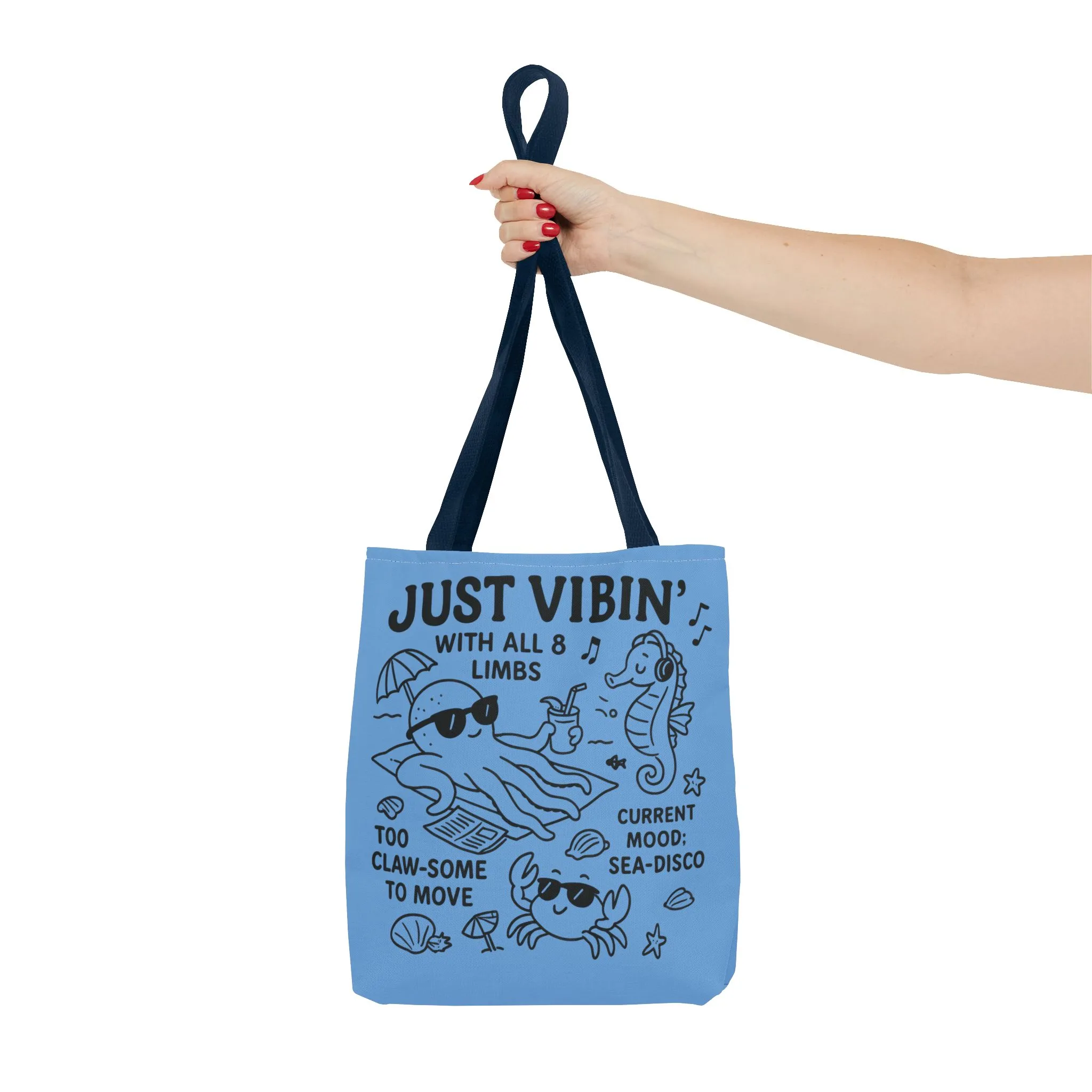 Fun Sea-Themed Tote Bag, Beach Accessories, Summer Vibes, Gift for Ocean Lovers, Reusable Shopping Bag, Cute Beach Tote - Image 9