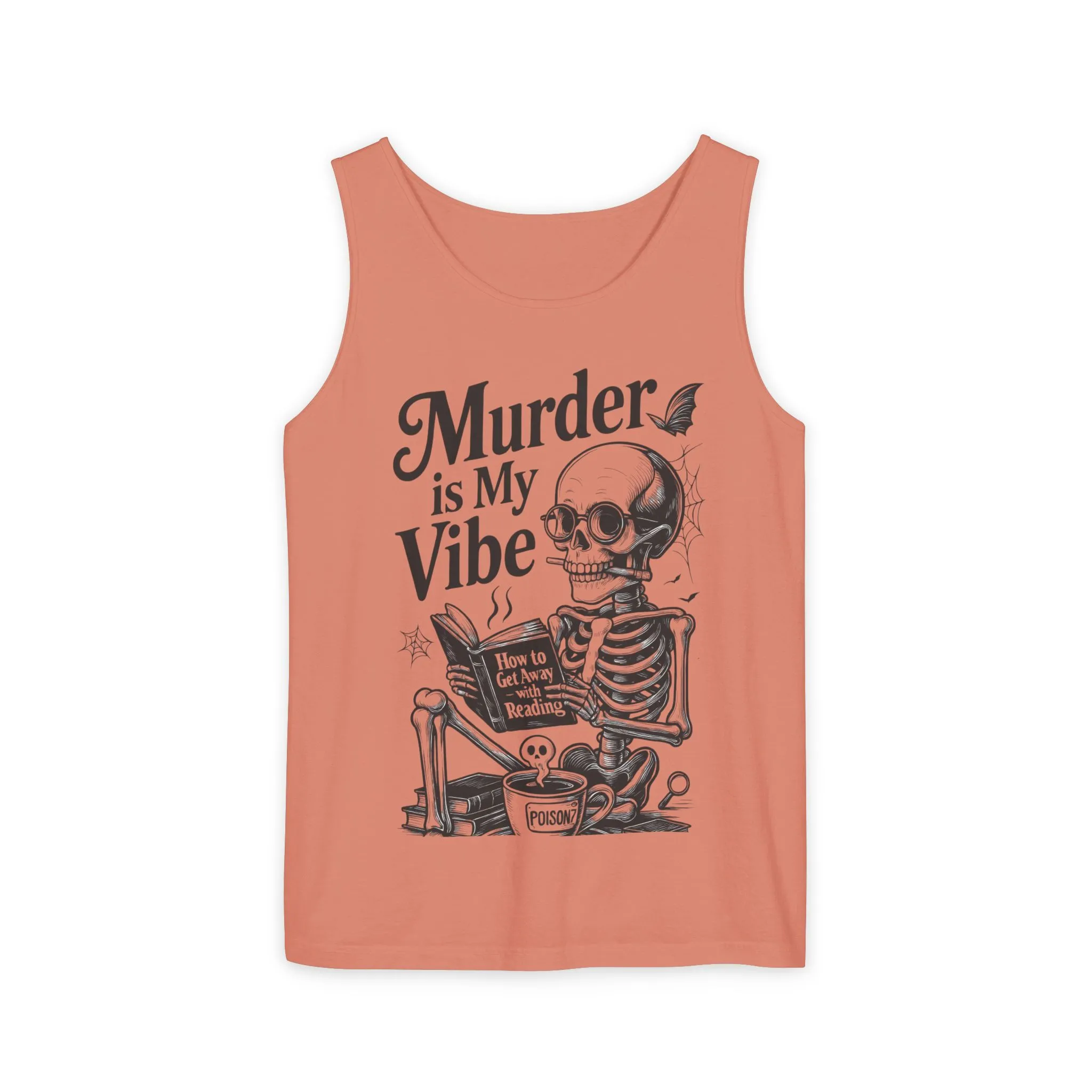 Murder Is My Vibe Tank Top, Mens Goth Tank, Halloween Clothing, Skeleton Graphic Tee, Cozy Casual Wear, Quirky Gift Idea - Image 19