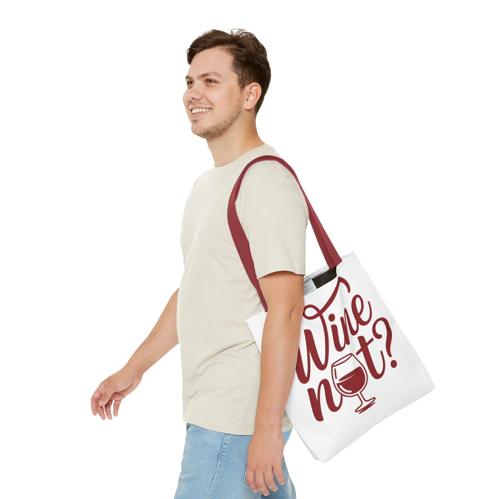 Wine Not? Tote Bag - Fun Wine Lover's Accessory for Parties, Gift for Wine Enthusiasts, Perfect for Grocery or Beach Outings, AOP Design - Image 8