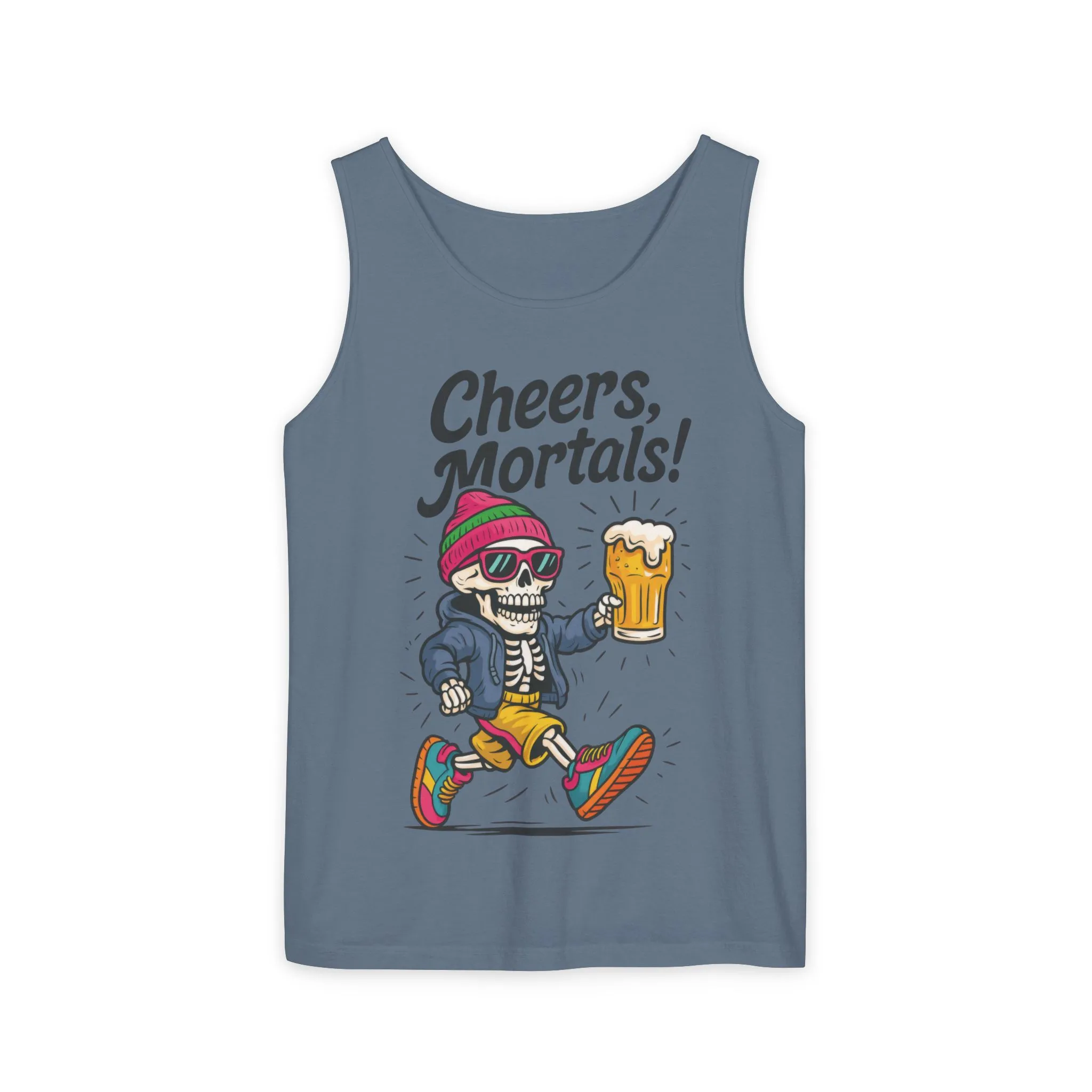 Cheers Mortals! Mens Tank Top, Funny Skeleton Beer Graphic Tee, Drinking Humor Shirt, Party Gift for Him, Halloween Tank, Beer Lovers Gift - Image 19
