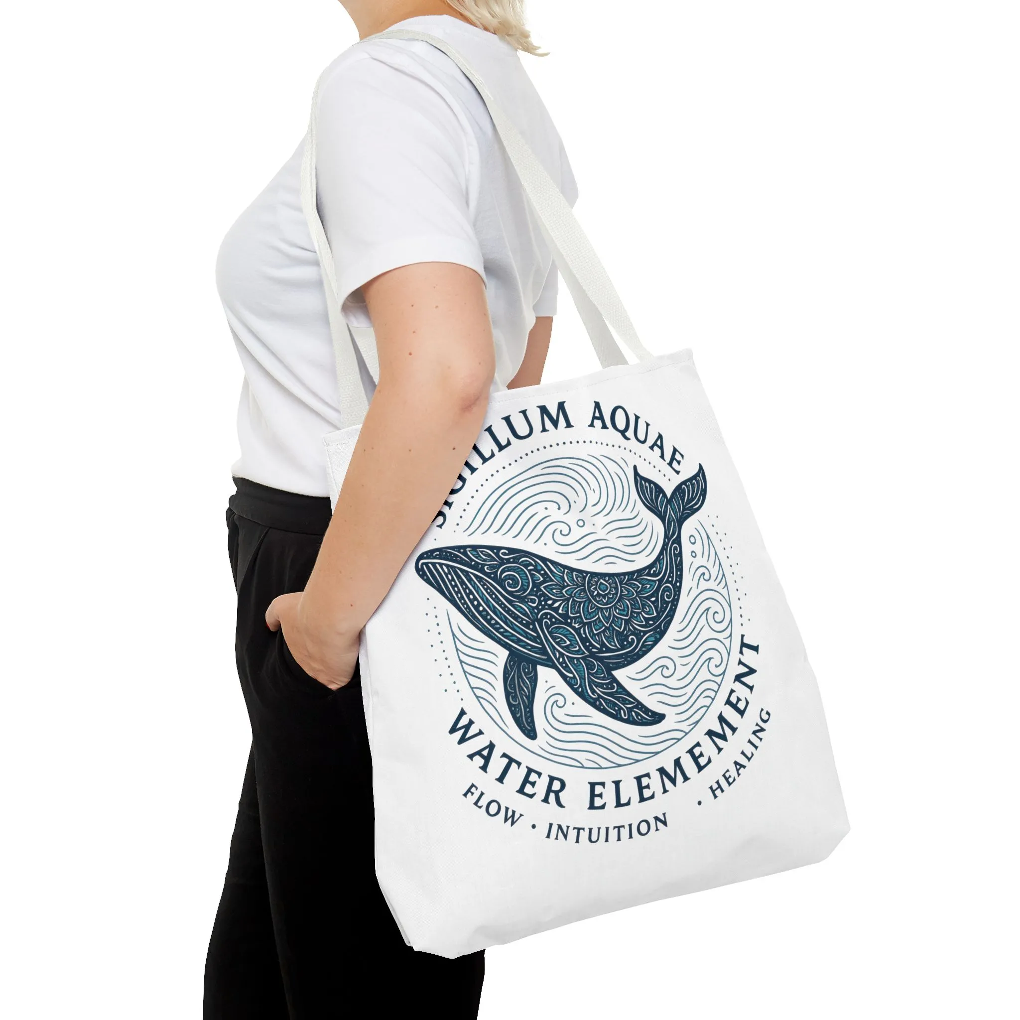 Whale Water Element Tote Bag: Spiritual Gift, Eco-Friendly, Beach Bag, Yoga Accessories, Meditation Essentials, Weekender Bag, Large Bag - Image 29