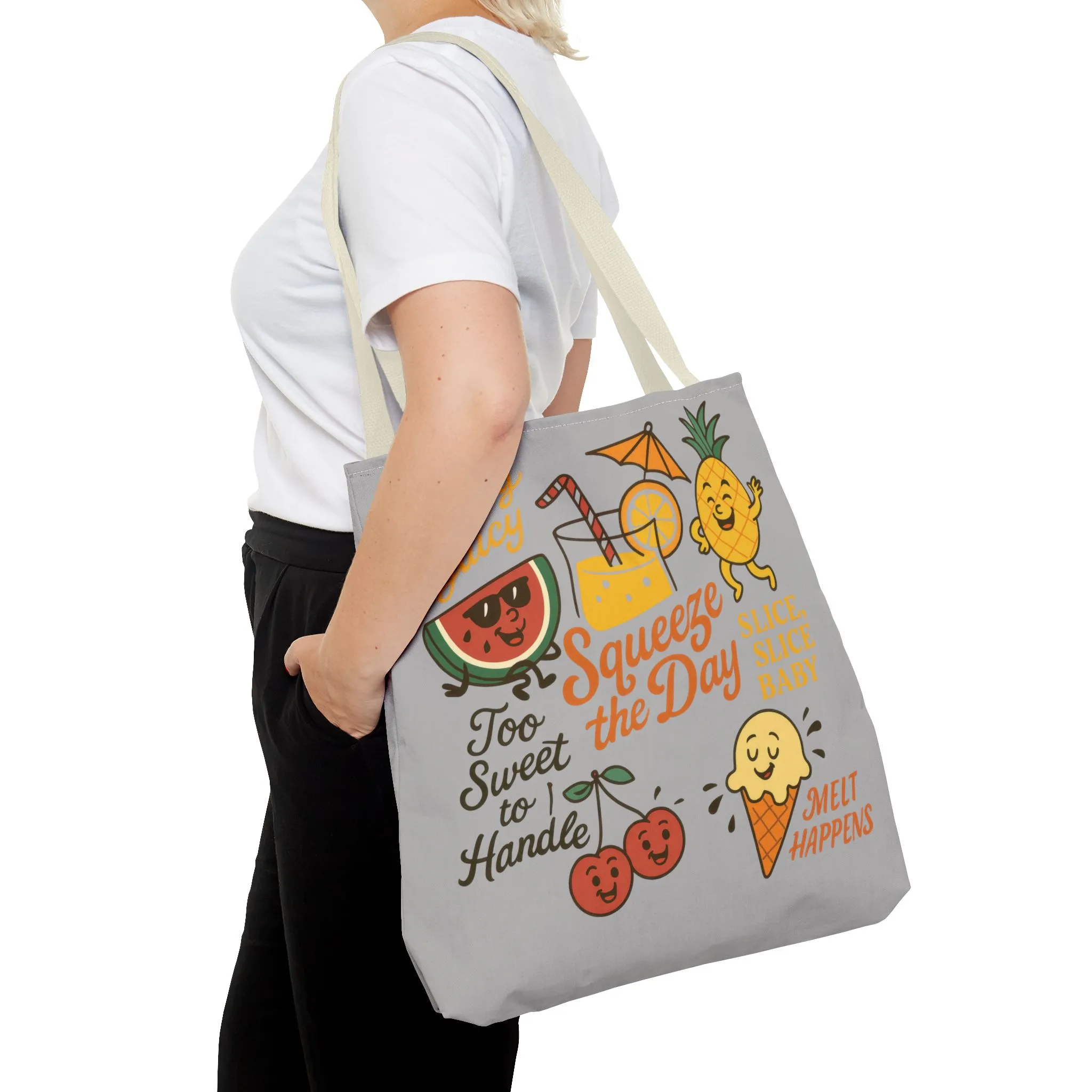 Juicy Summer Tote Bag, Fun Beach Carryall, Perfect for Grocery Shopping, Reusable Market Tote, Cute Gift for Fruit Lovers, Large Tote Bag - Image 19