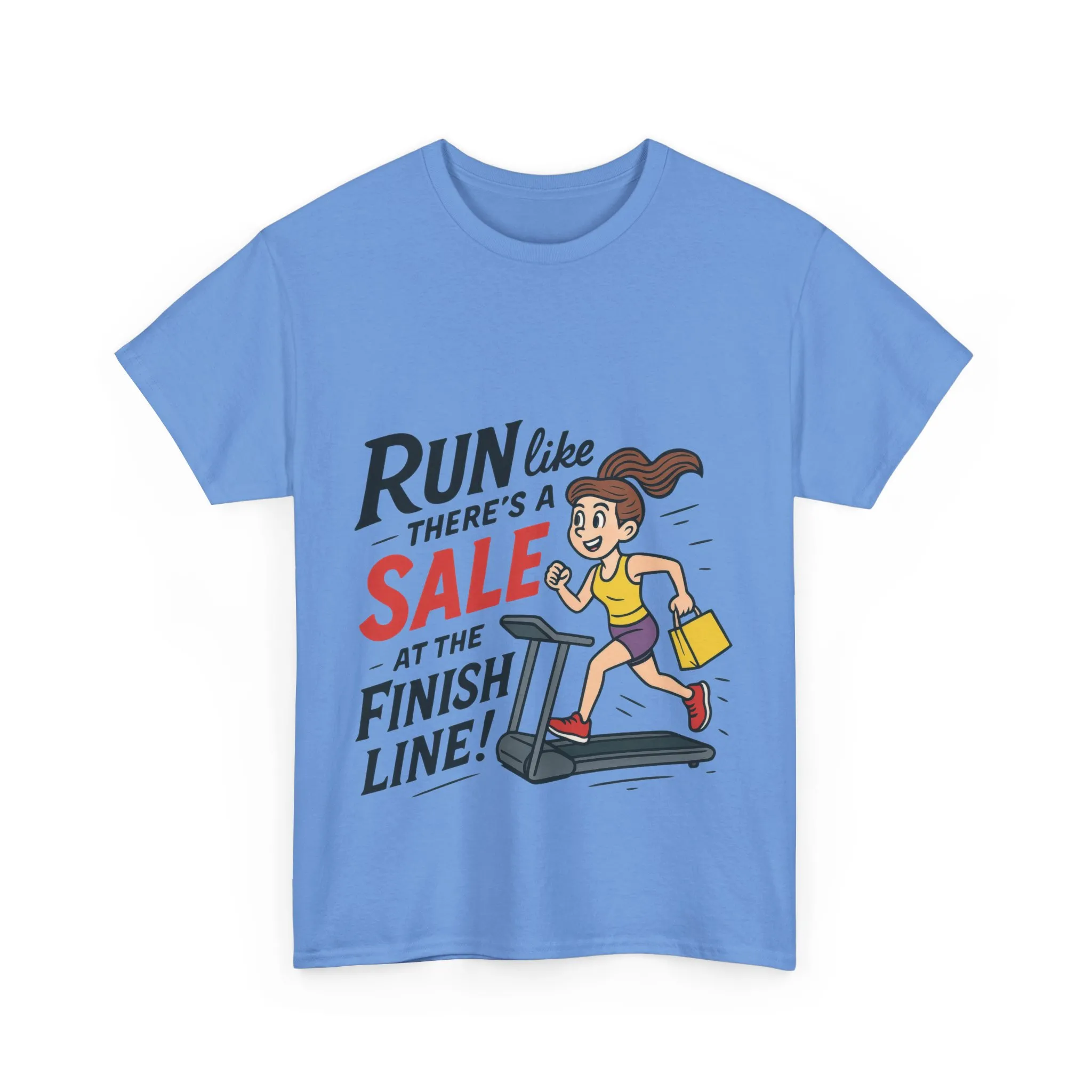 Motivational Fitness Tee, Workout Shirt, Funny Exercise Gym Top, Funny Shopping Tee, Treadmill Runner Shirt for Her, run for sale tee - Image 16
